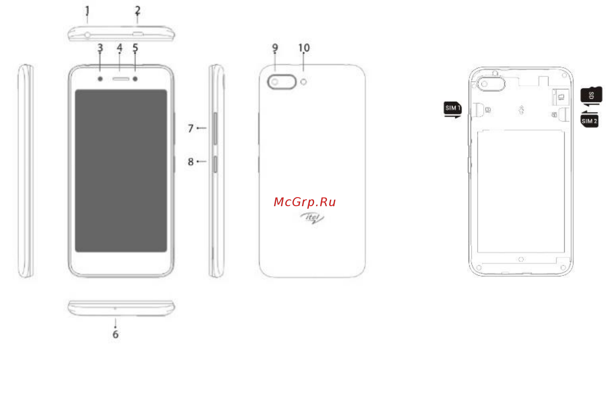 Itel A25 DS Gradation Sea Blue Инструкция по эксплуатации онлайн