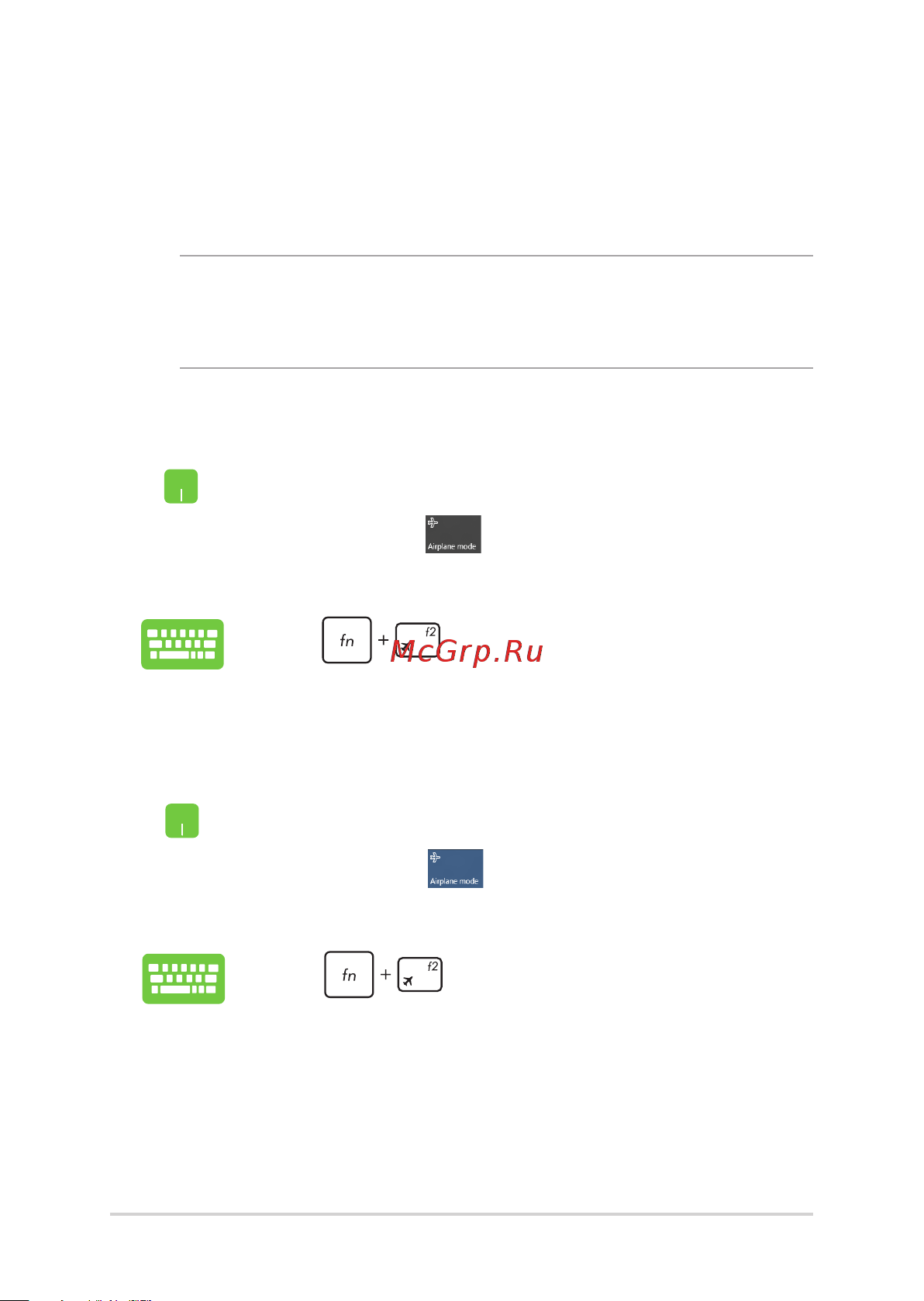Asus PRO P5440FA-BM1136T [55/104] Turning airplane mode off