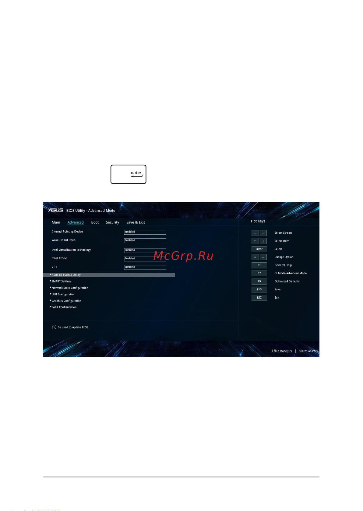 Asus PRO P1440FA-FA2583R [66/104] To update the bios
