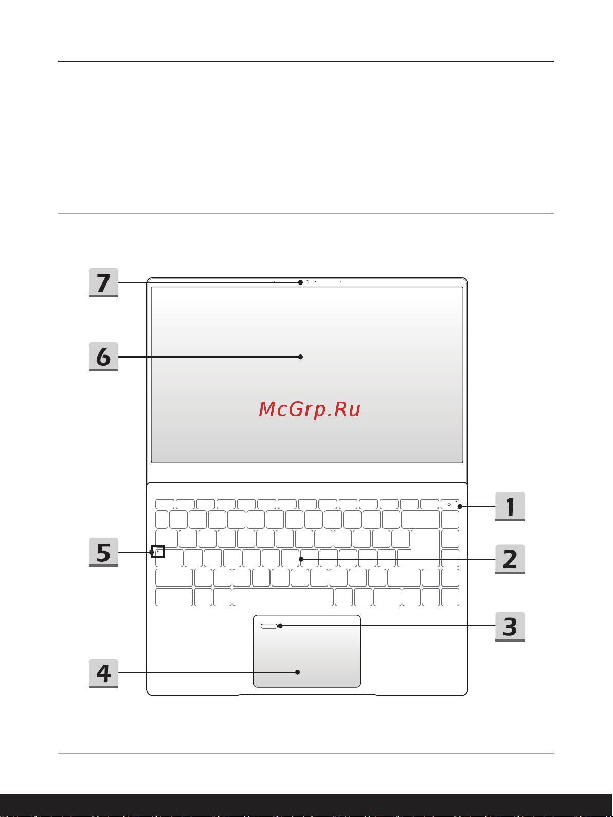 MSI Modern 14 B11MOU-636RU [13/68] Вид сверху в открытом состоянии
