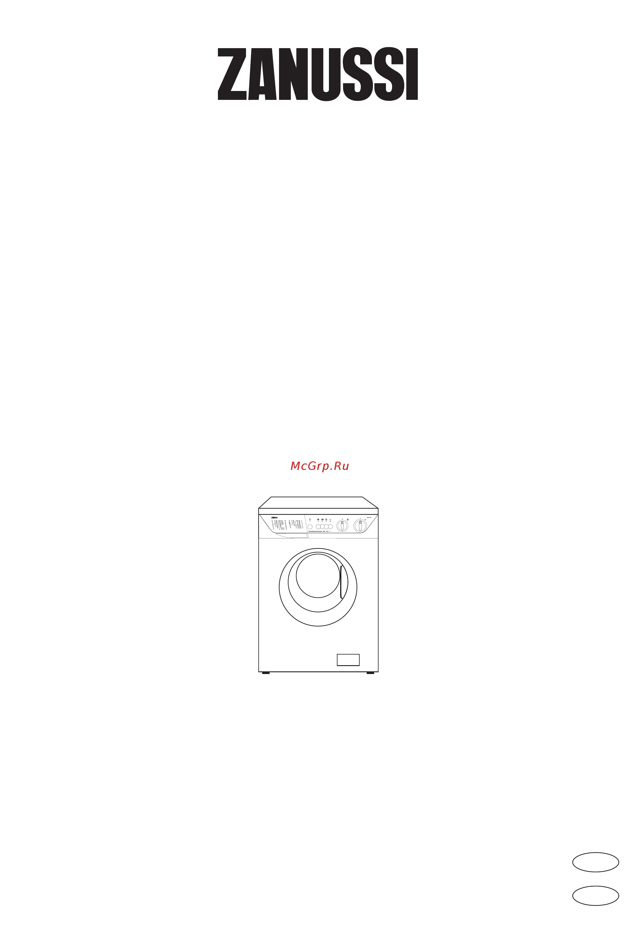 Zanussi ZWS820 Инструкция по эксплуатации онлайн