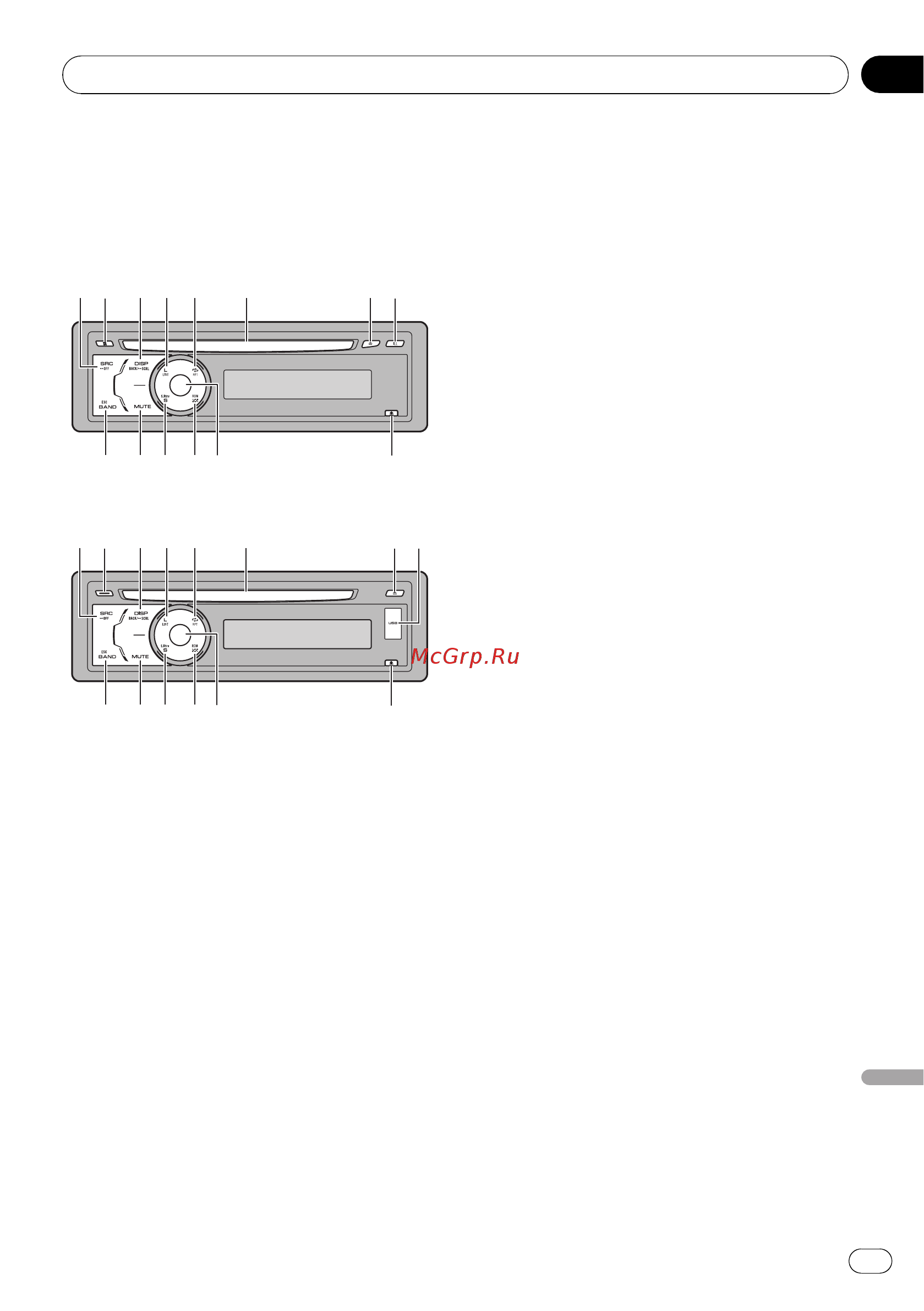 Pioneer DEH-5000 UB [7/45] Описание элементов устройства