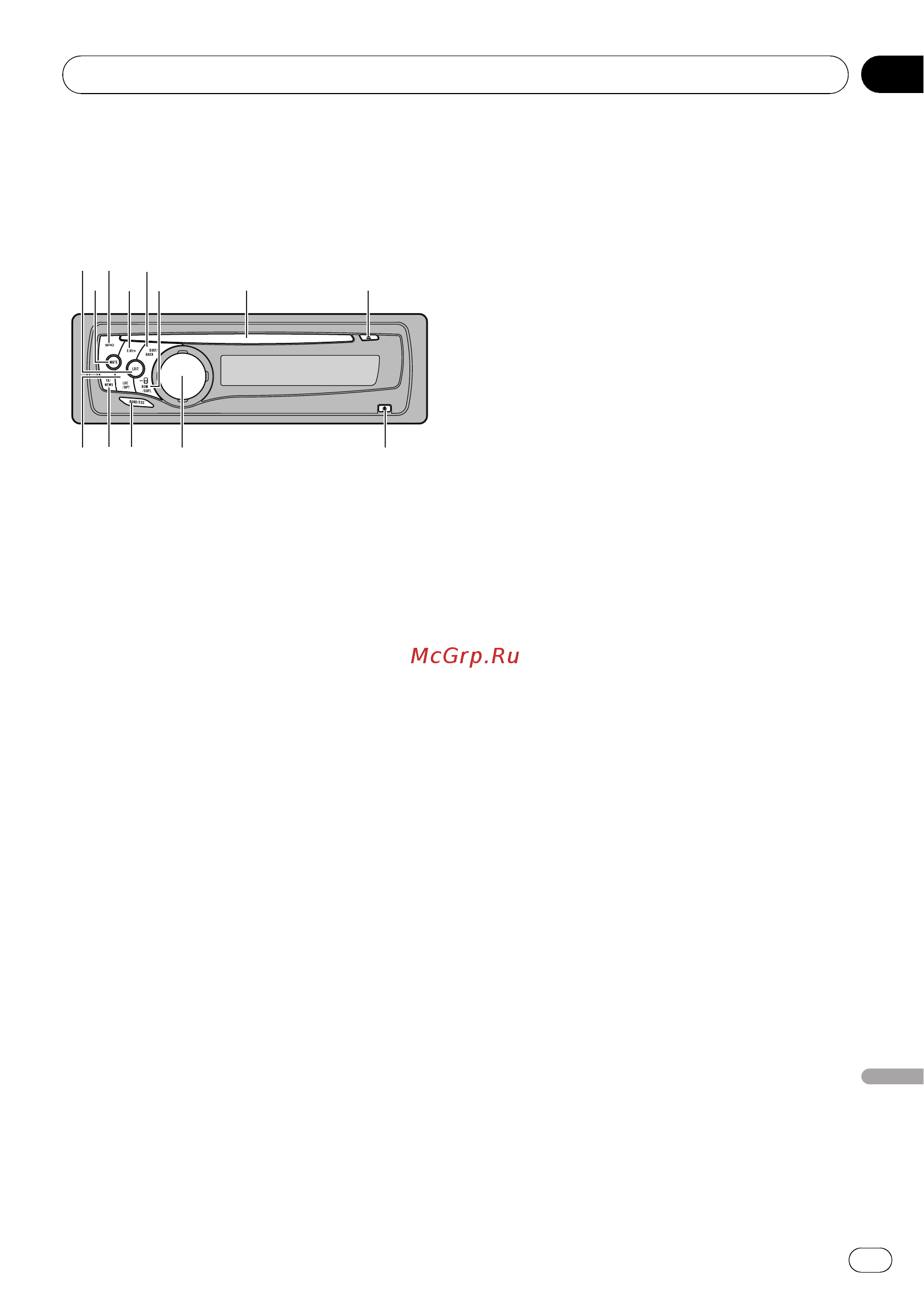 Pioneer DEH-50 UB [7/49] Описание элементов устройства