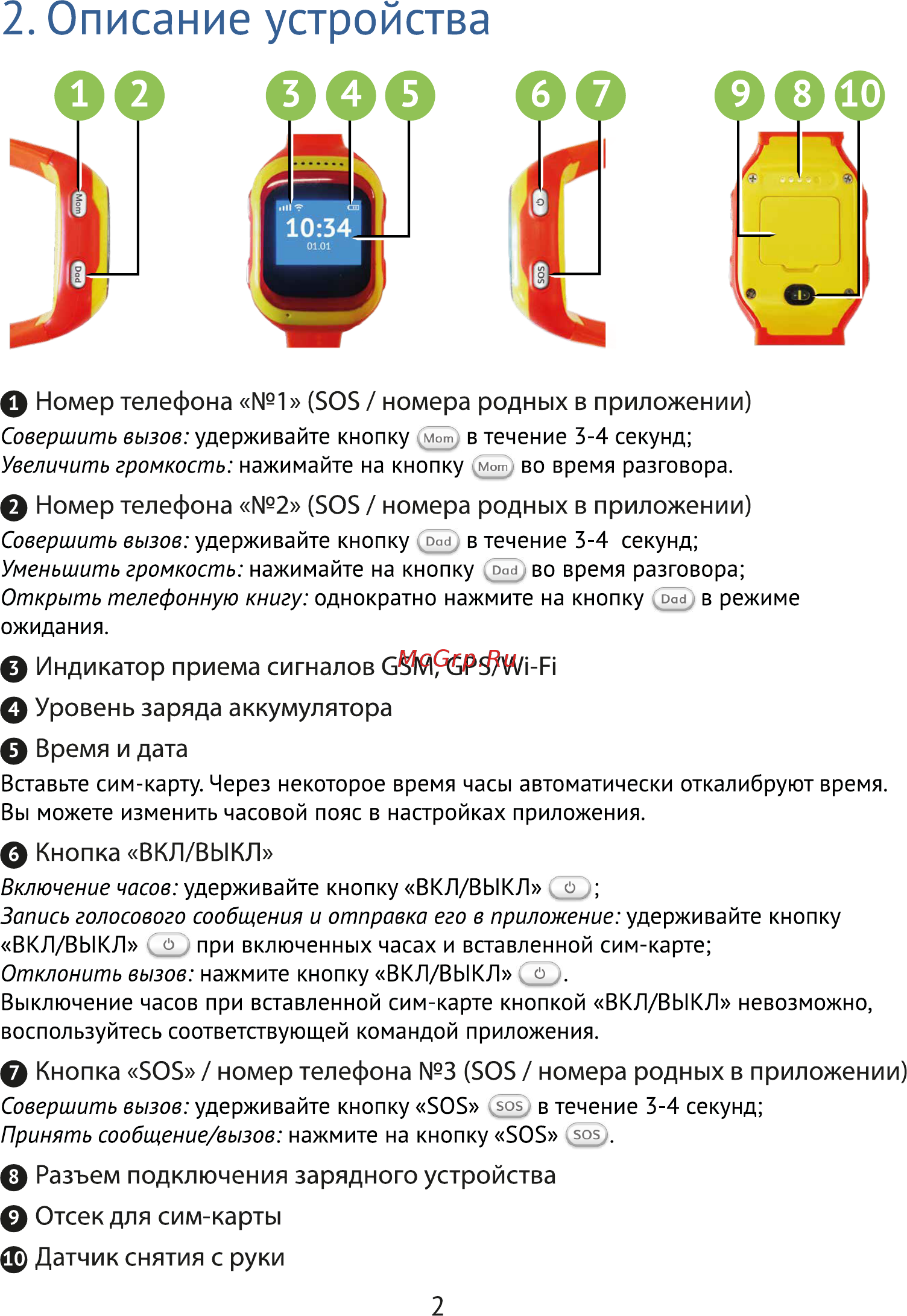 Ginzzu GZ-501 Orange [3/10] Описание устройства