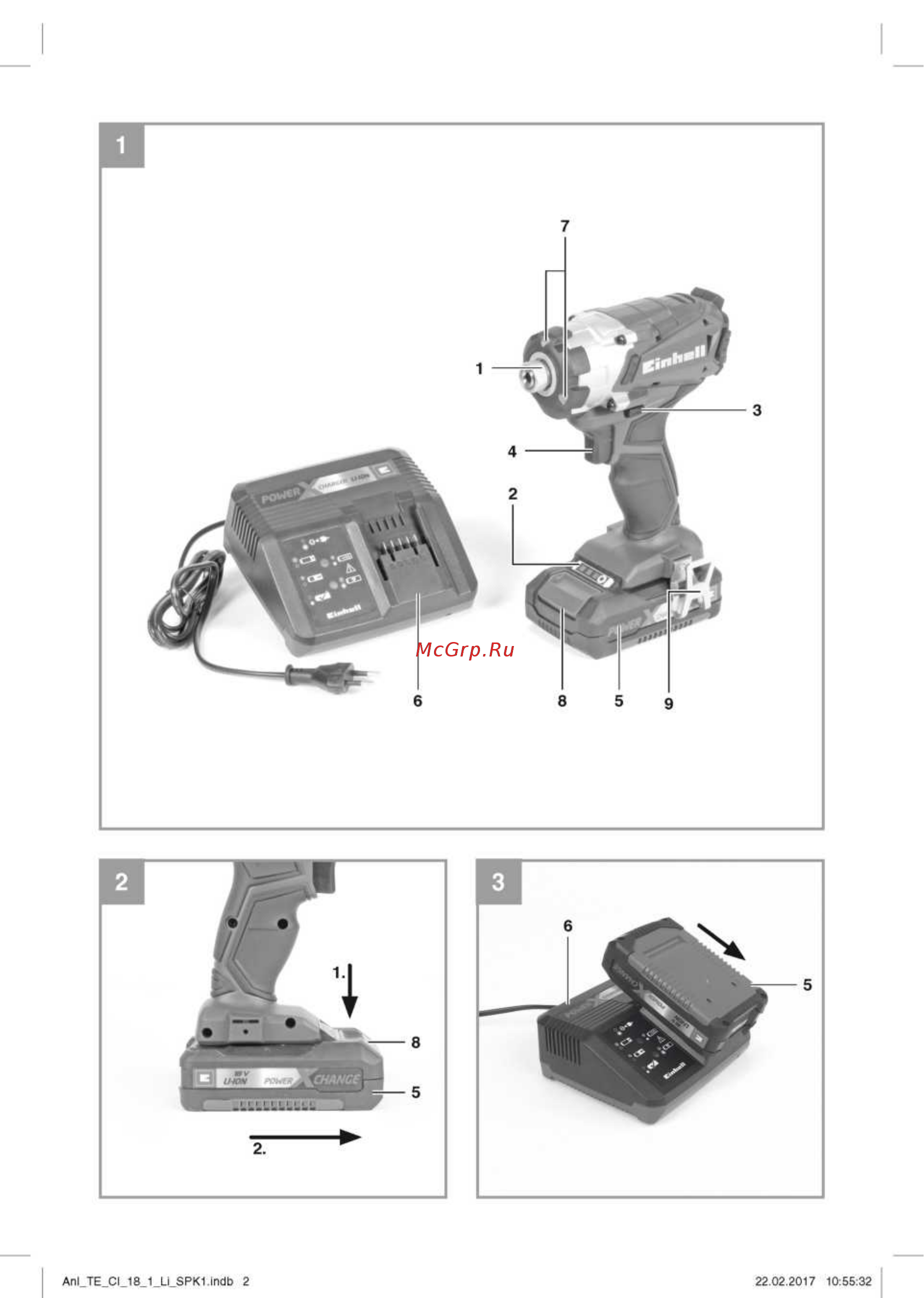 Einhell PXC TE-CI 18/1 Li Solo (4510034) Инструкция по эксплуатации онлайн [2/13] 570746