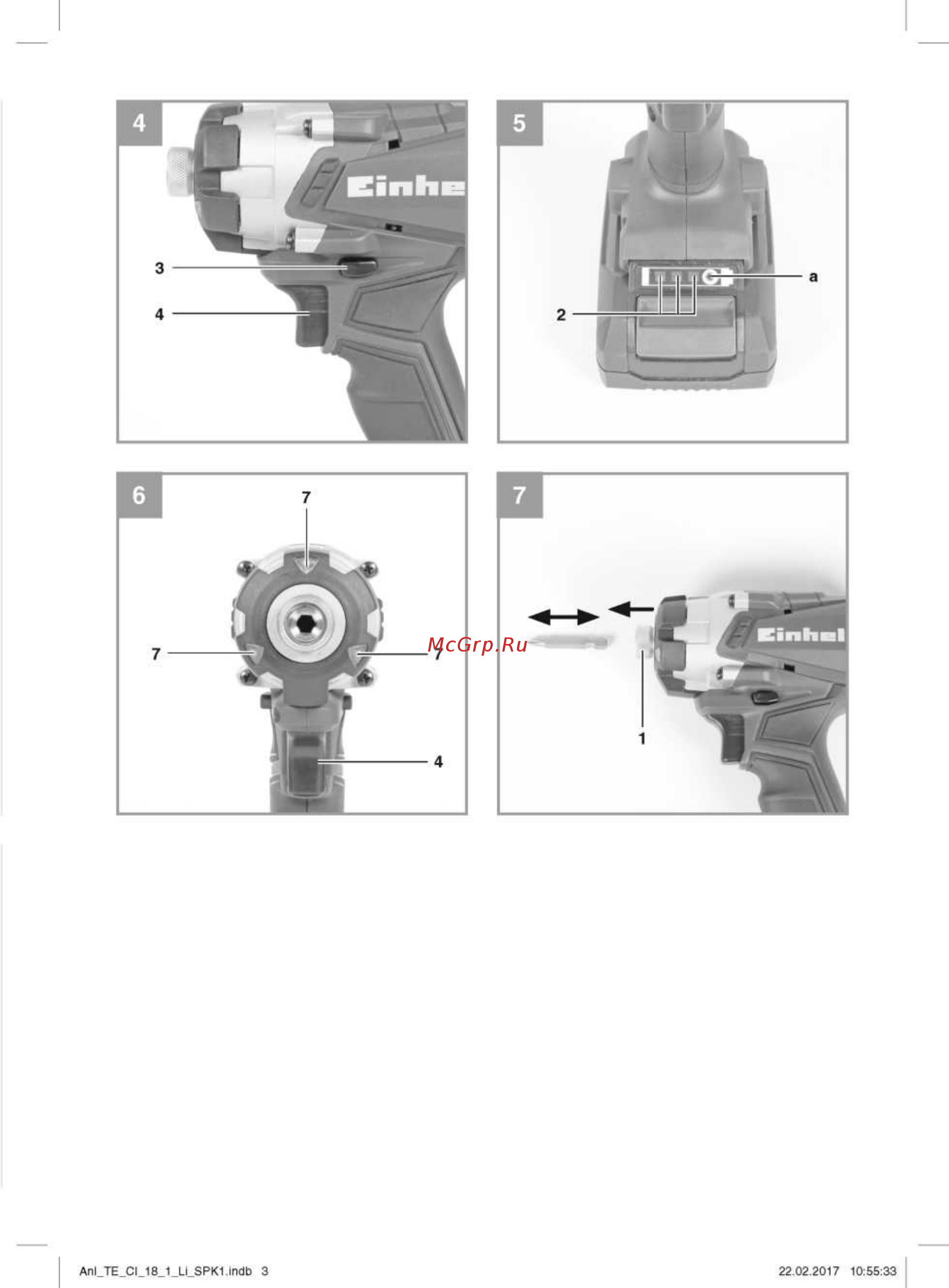 Einhell PXC TE-CI 18/1 Li Solo (4510034) Инструкция по эксплуатации онлайн [3/13] 570746