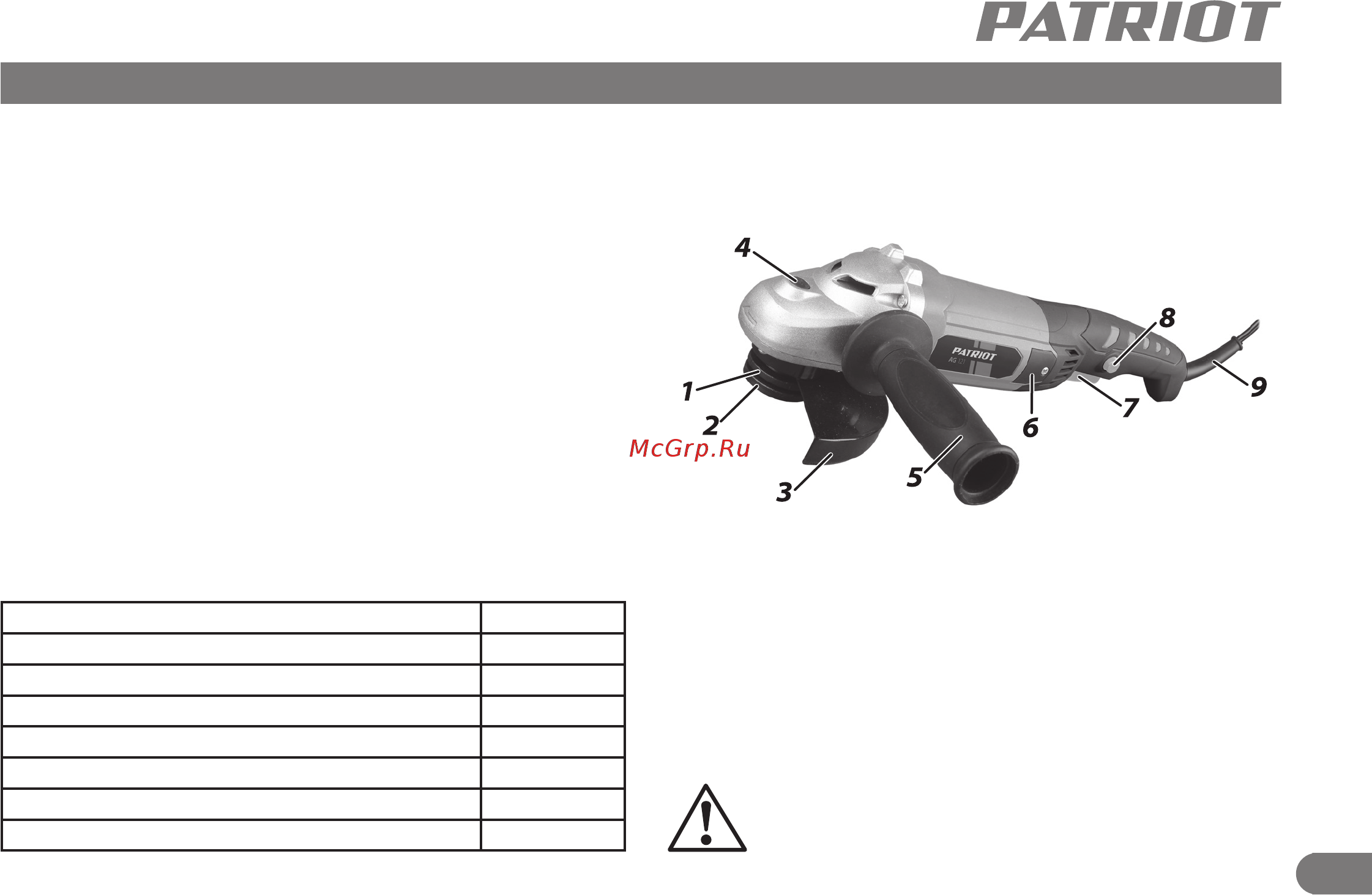 Patriot AG121 The One Инструкция по эксплуатации онлайн [4/11] 570975