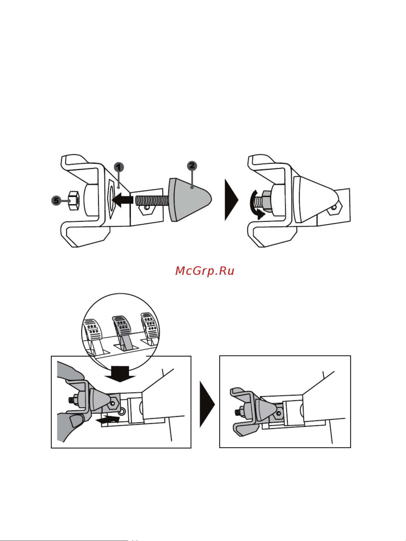 Thrustmaster Руль T300 Ferrari Alcantara [20/24] Установка конусообразного стопора конфигурация conical rubber установка конусообразного стопора конфигурация conical rubber brake mod