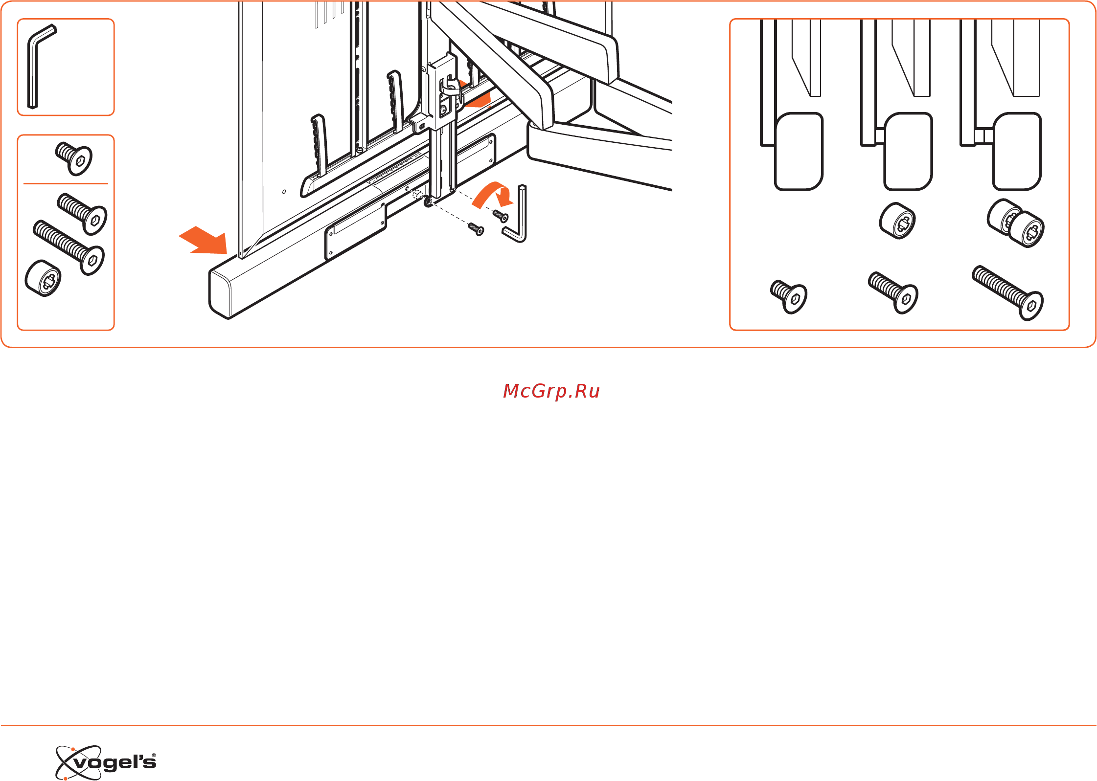 Vogel\'s NEXT 8375 [16/40] Tighten the screws l to attach the soundbar to the bracket