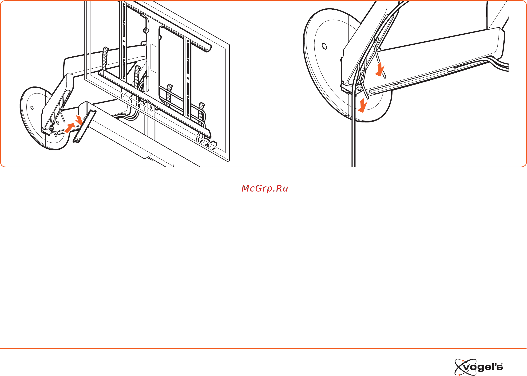Vogel\'s NEXT 8375 [21/40] Guide your other cables through the cable ties z in the left arm