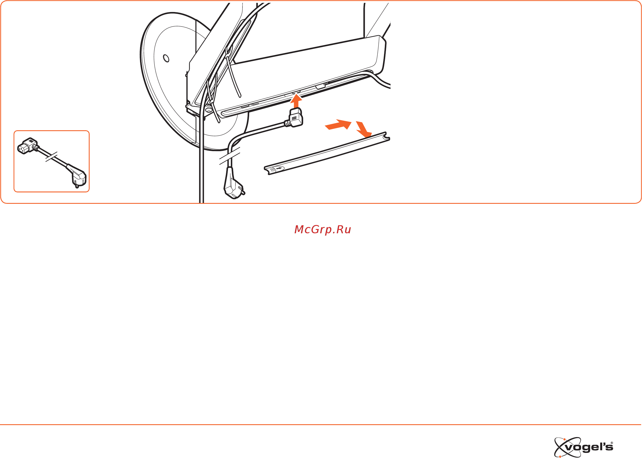 Vogel\'s NEXT 7355 [17/36] Connect the power cable w to the socket in the right arm