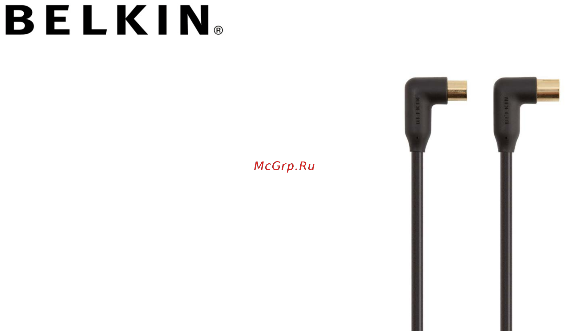 Belkin TV коакс. папа/мама угловой 2м (F3Y056bf2M-P) Инструкция по эксплуатации онлайн