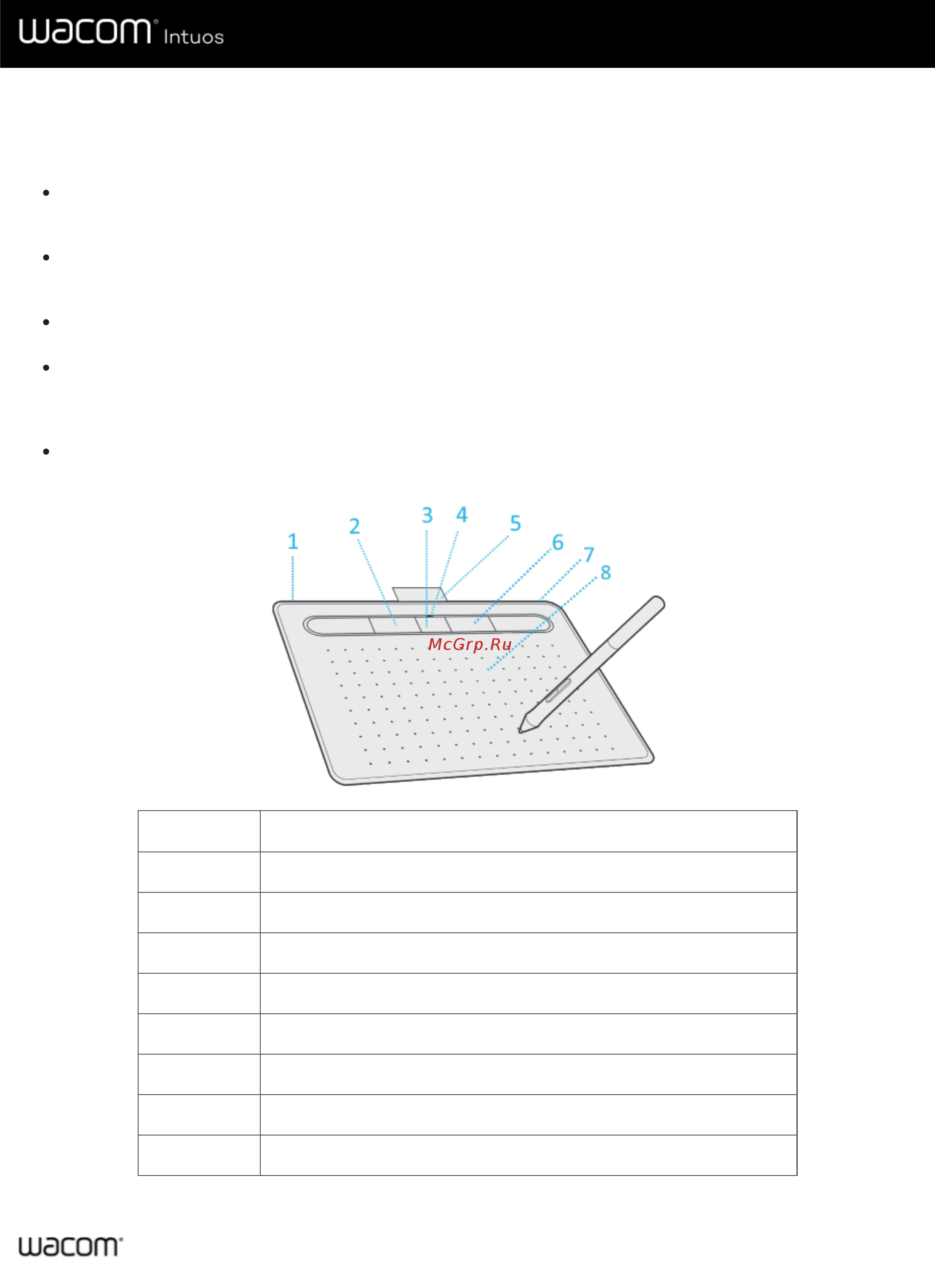 Wacom Intuos M Bluetooth Black (CTL-6100WLK-N) [6/66] Руководство пользователя