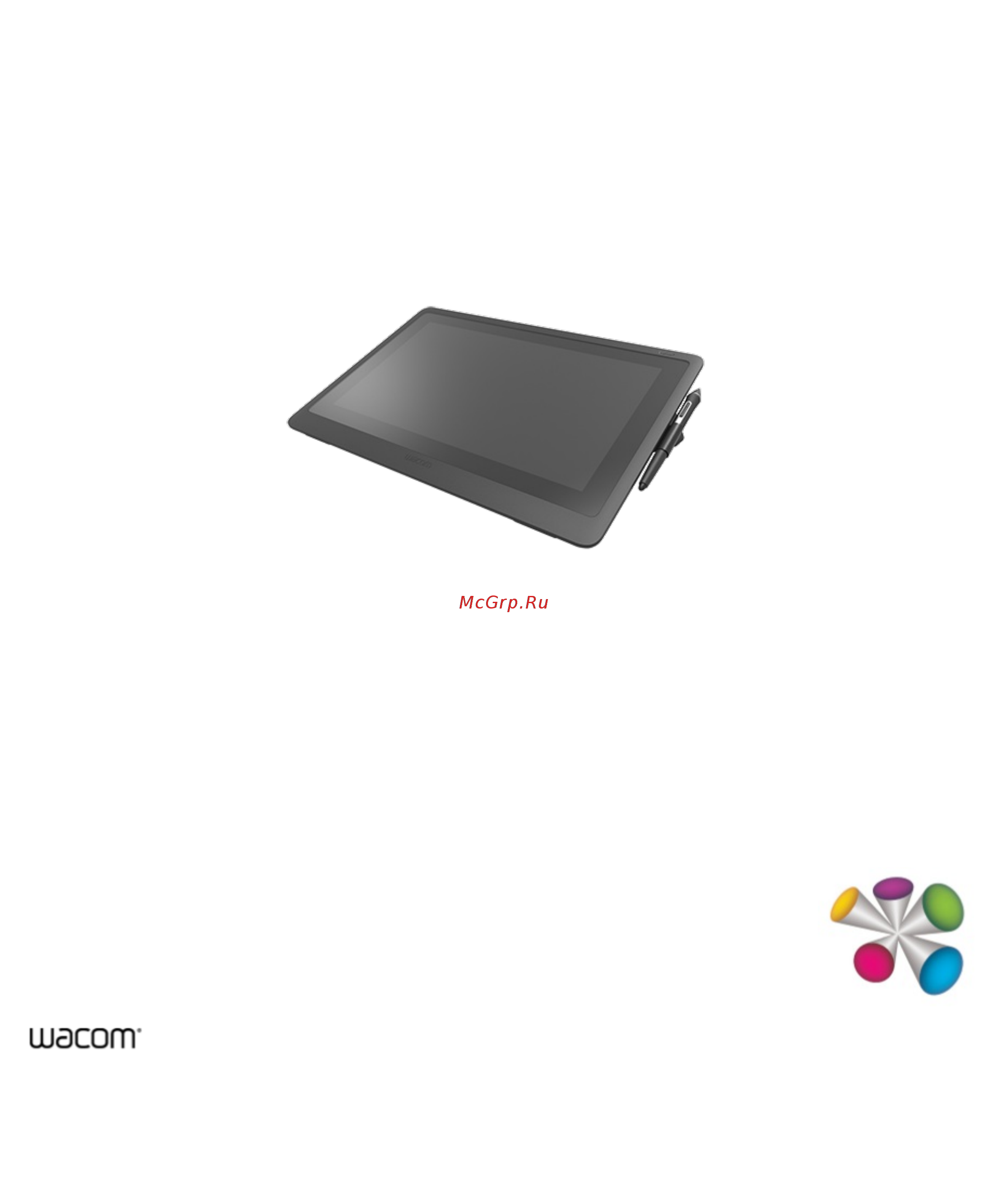 Wacom Cintiq 16 (DTK1660K0B) Инструкция по эксплуатации онлайн