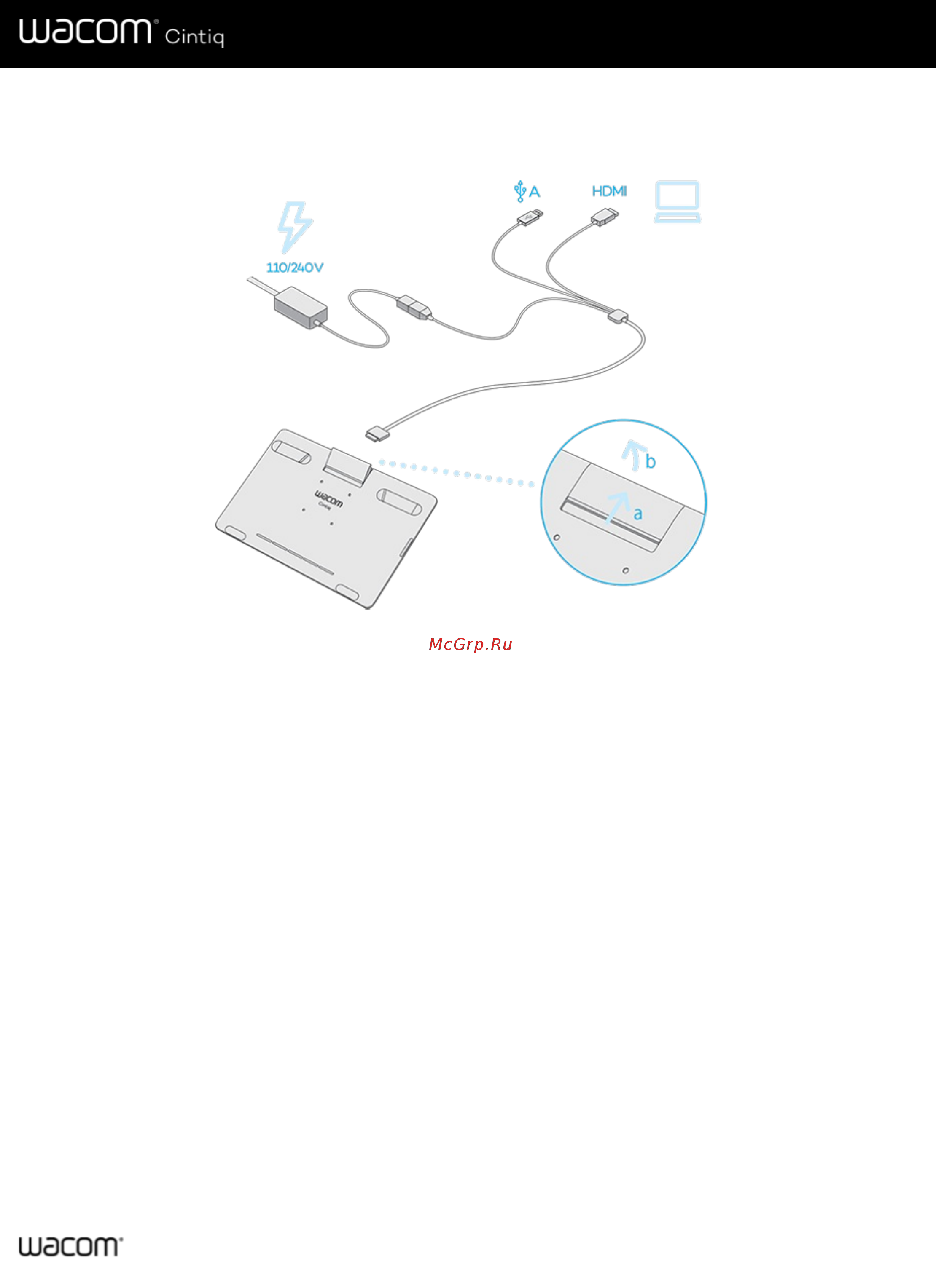Wacom Cintiq 16 (DTK1660K0B) [13/72] Разъем hdm