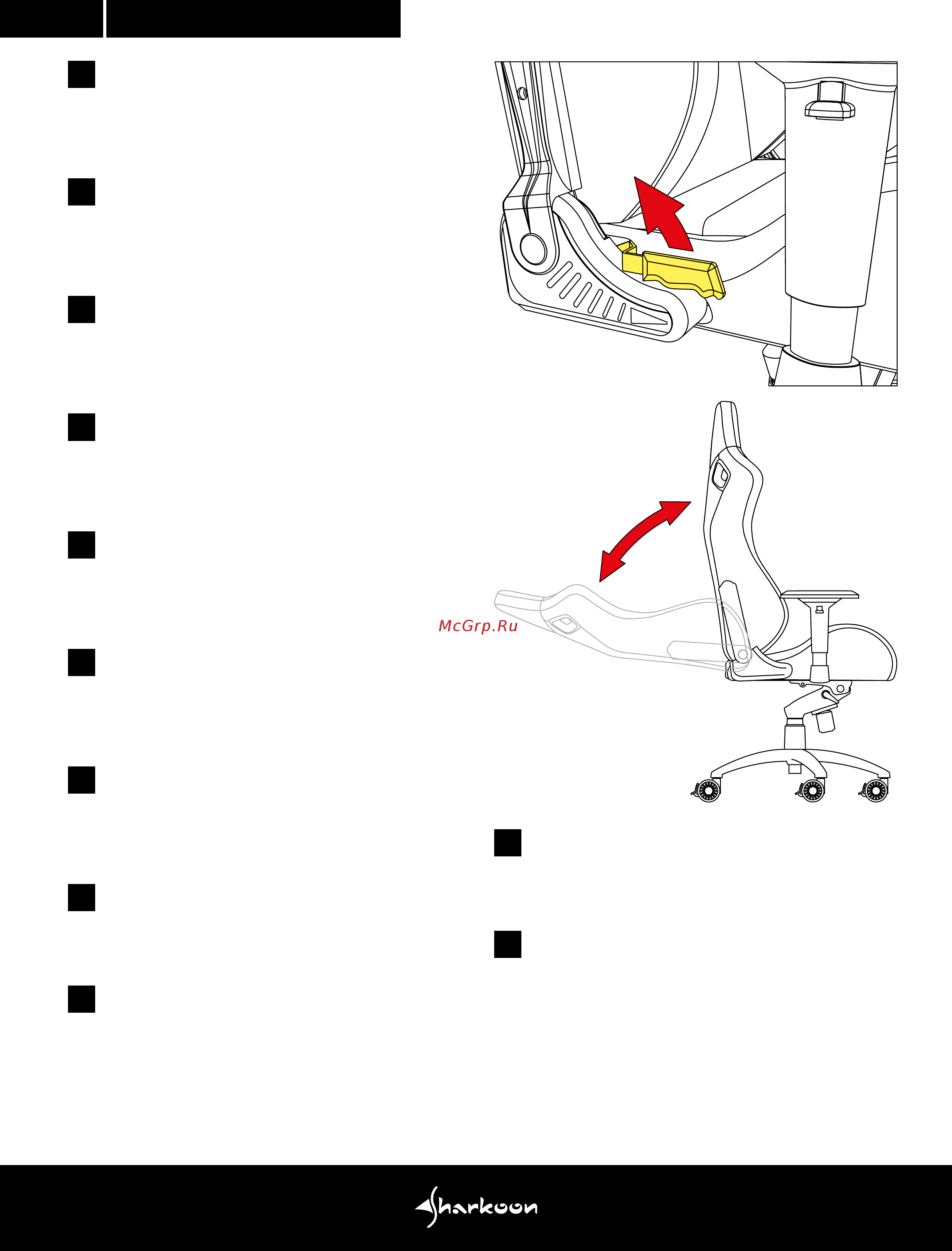 Sharkoon Skiller SGS4 Black [18/24] Adjustment of armrests 11 seat backrest adjustment
