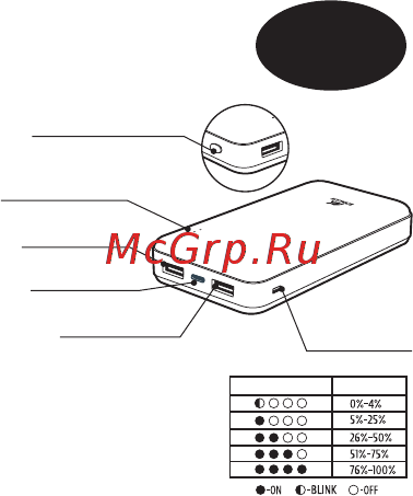 RIVACASE VA2120 20000 mAh [13/17] Είσοδο