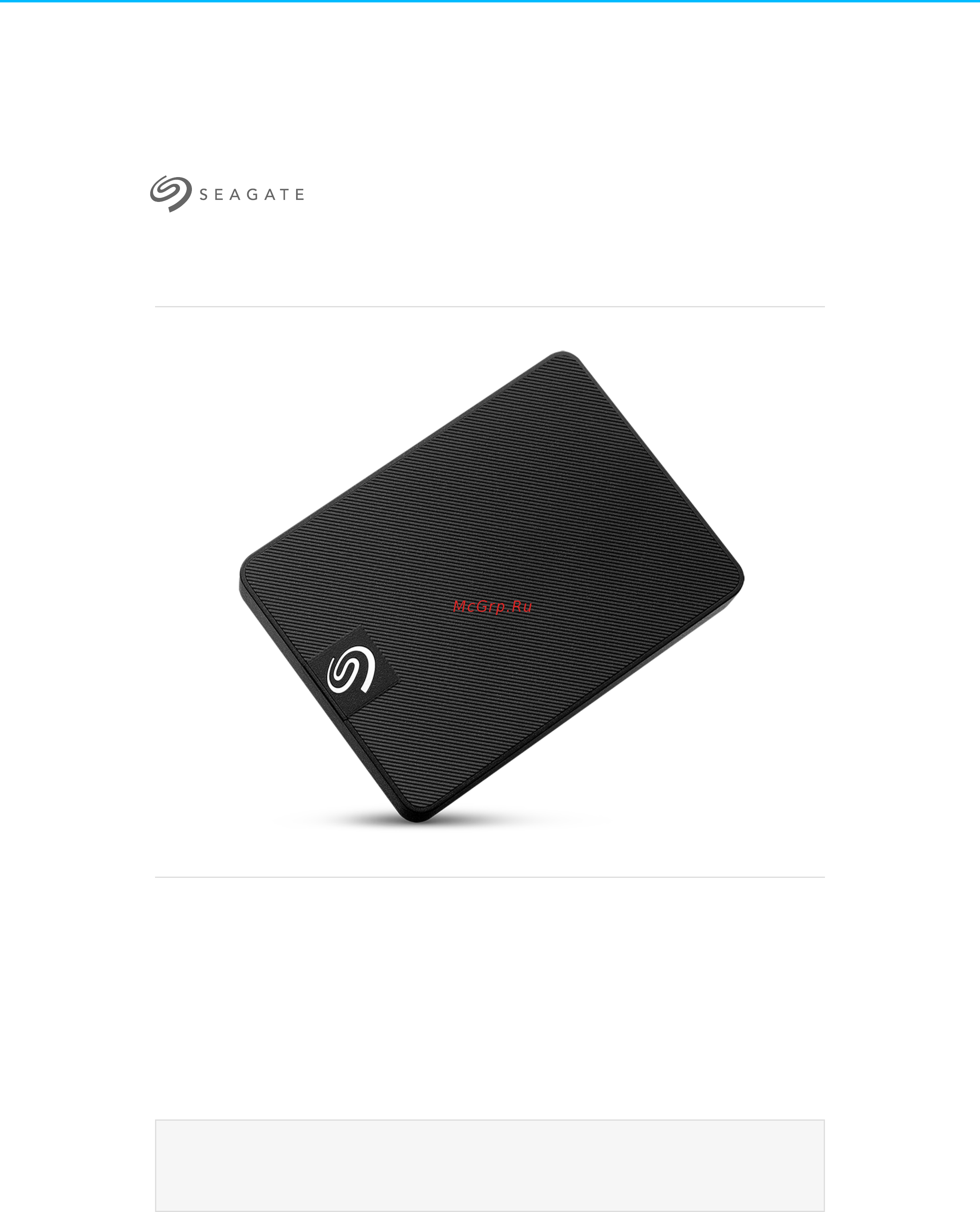 Seagate 500GB Expansion SSD (STJD500400) Инструкция по эксплуатации онлайн