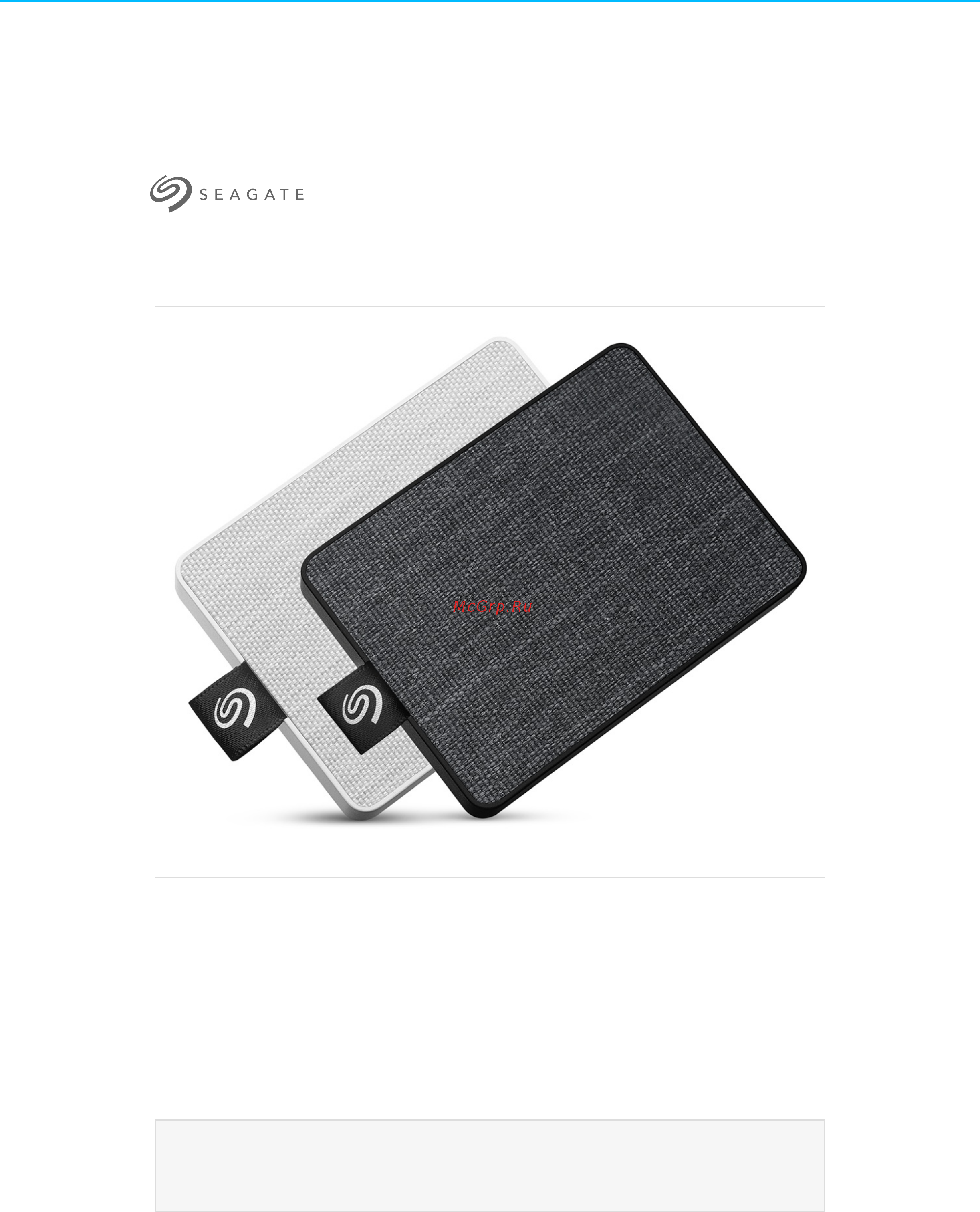 Seagate One Touch 500GB Black (STJE500400) Инструкция по эксплуатации онлайн