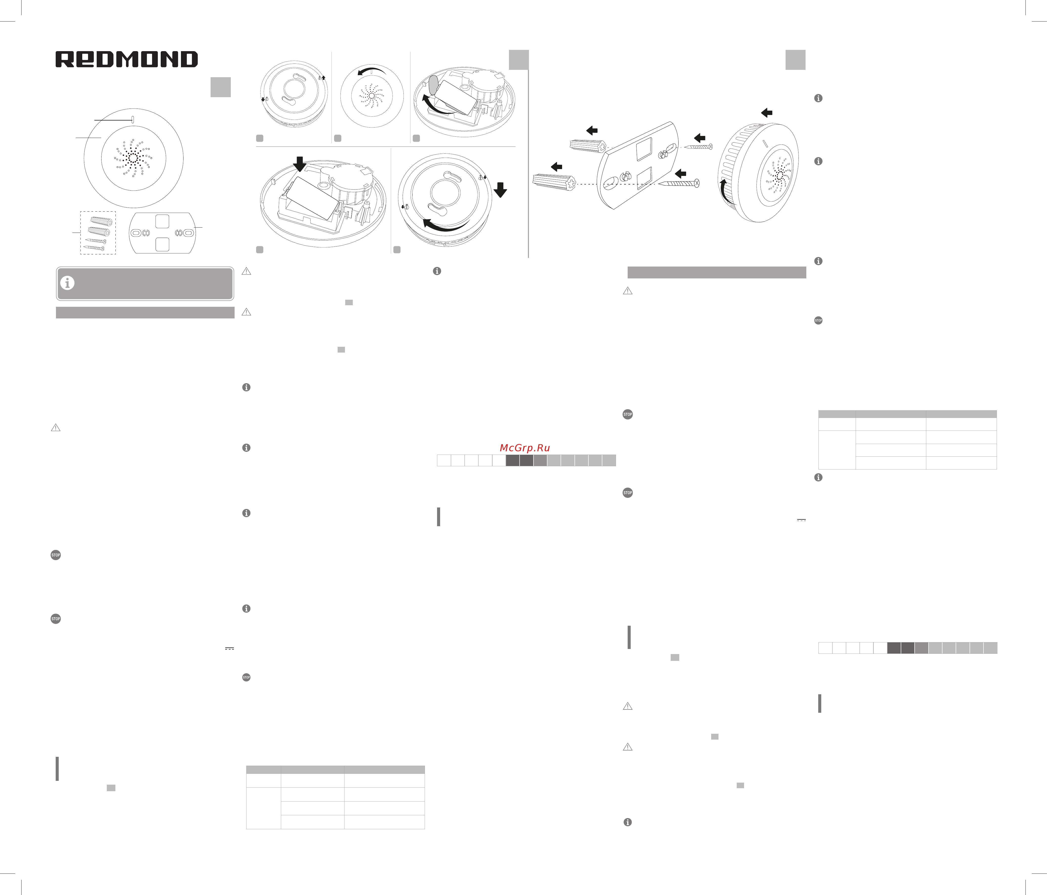 Redmond умный датчик дыма SkySmoke (RSS-61S) Инструкция по эксплуатации онлайн