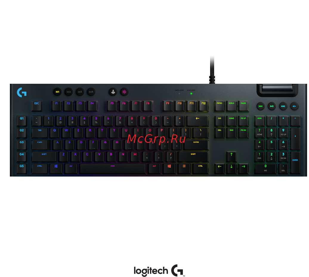 Logitech G815 Tactile (920-008991) Инструкция по эксплуатации онлайн