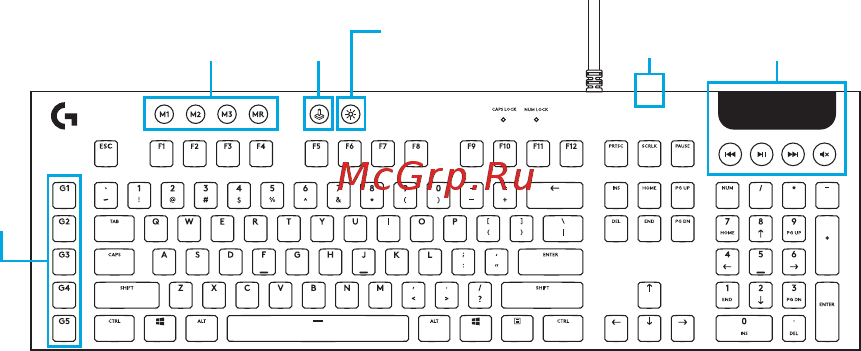 Logitech G815 Tactile (920-008991) Инструкция по эксплуатации онлайн [3/8] 577149