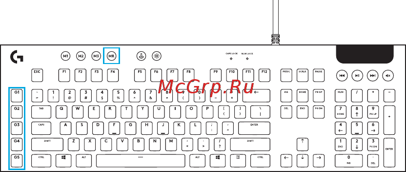 Logitech G815 Tactile (920-008991) [5/8] Характеристики клавиатуры g клавиши