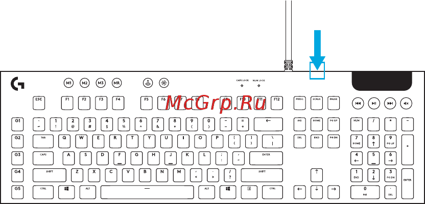 Logitech G815 Linear (русская раскладка) [8/0] Характеристики клавиатуры переходной usb порт
