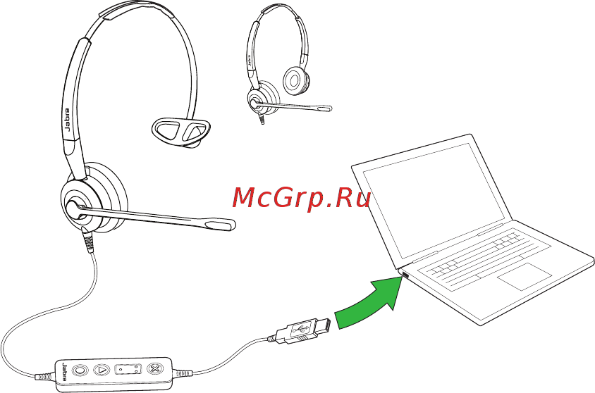 Jabra BIZ 2400 II Duo USB [11/18] Подключение