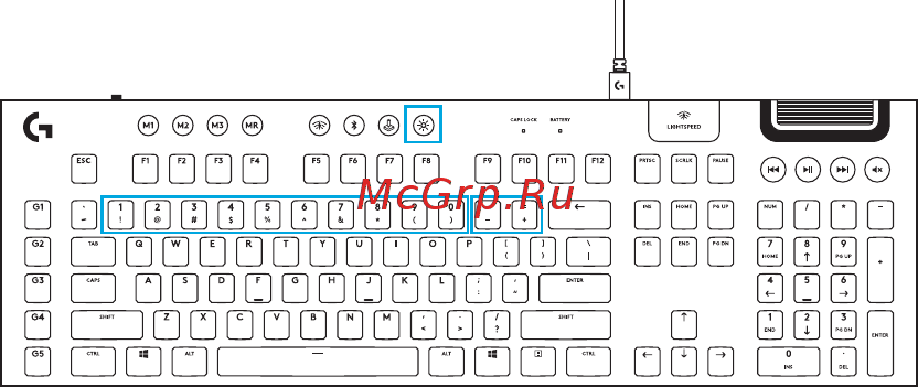 Logitech G915 Tactile (920-008909) (русская раскладка) [331/0] Klavye özellikleri aydinlatma işlevleri