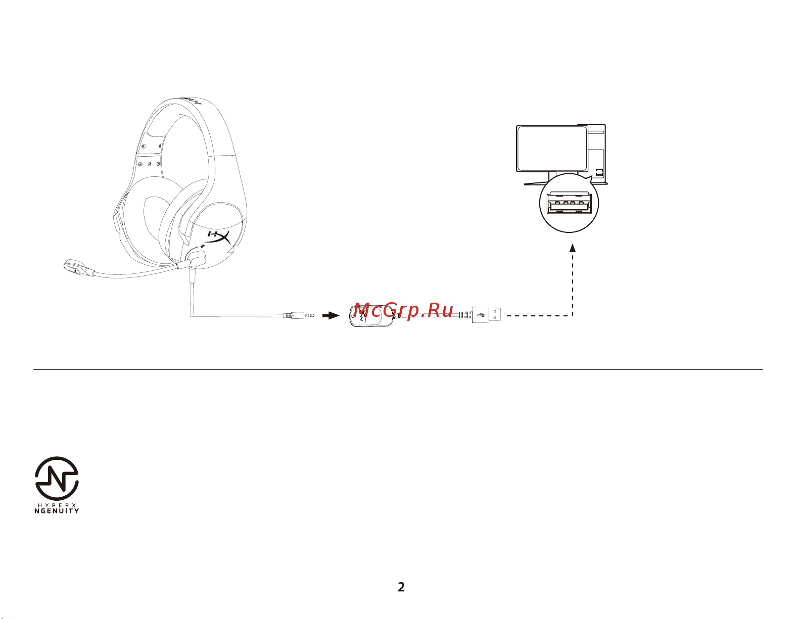 HyperX Cloud Stinger Core + 7.1 (HHSS1C-BA-BK/G) [2/12] Connecting with usb adapter