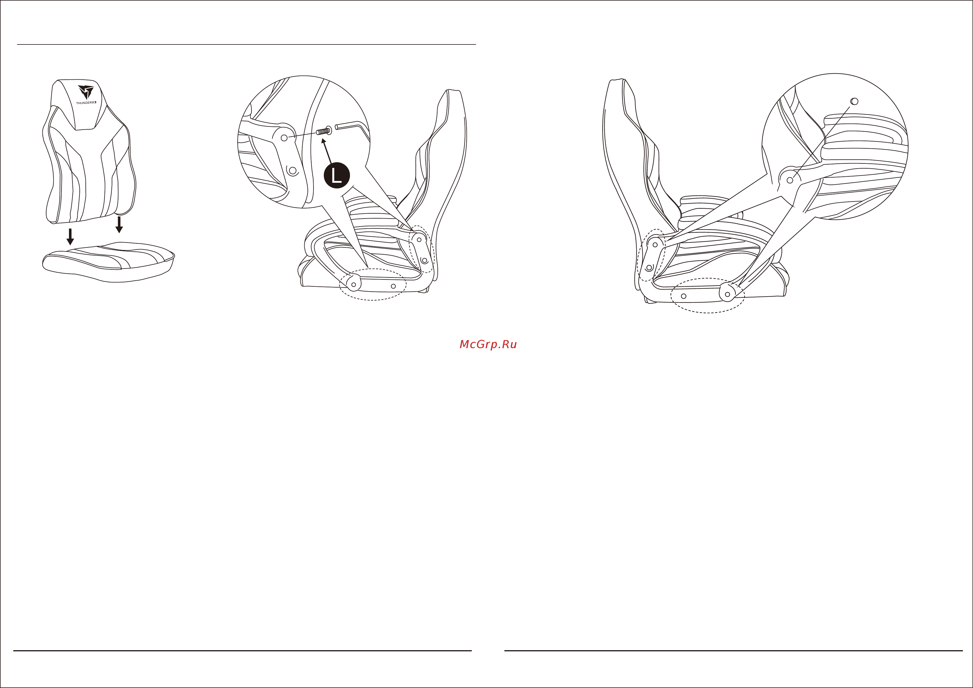 ThunderX3 EC1-Black AIR [4/11] A assemble the seat parts of group 1