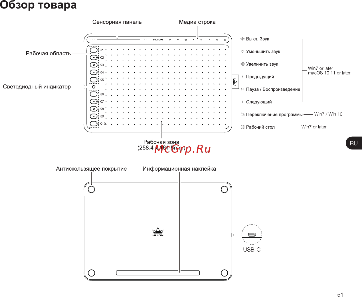 Huion HS611 Coral Red [53/68] Медиа