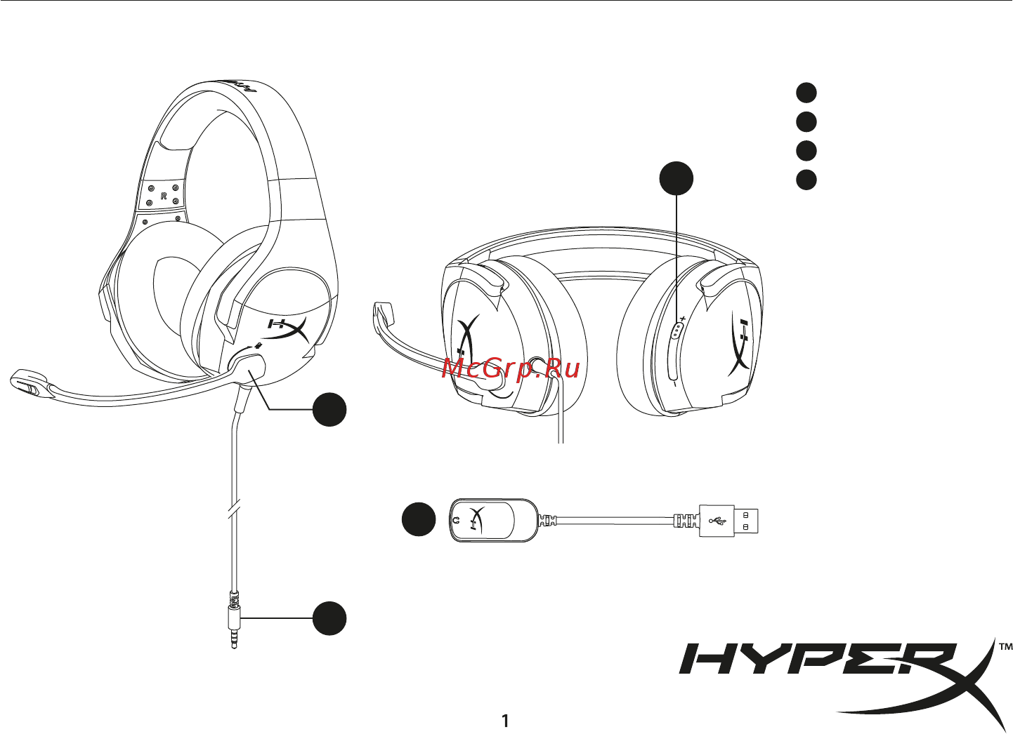 HyperX Cloud Stinger S (HHSS1S-AA-BK/G) Инструкция по эксплуатации онлайн