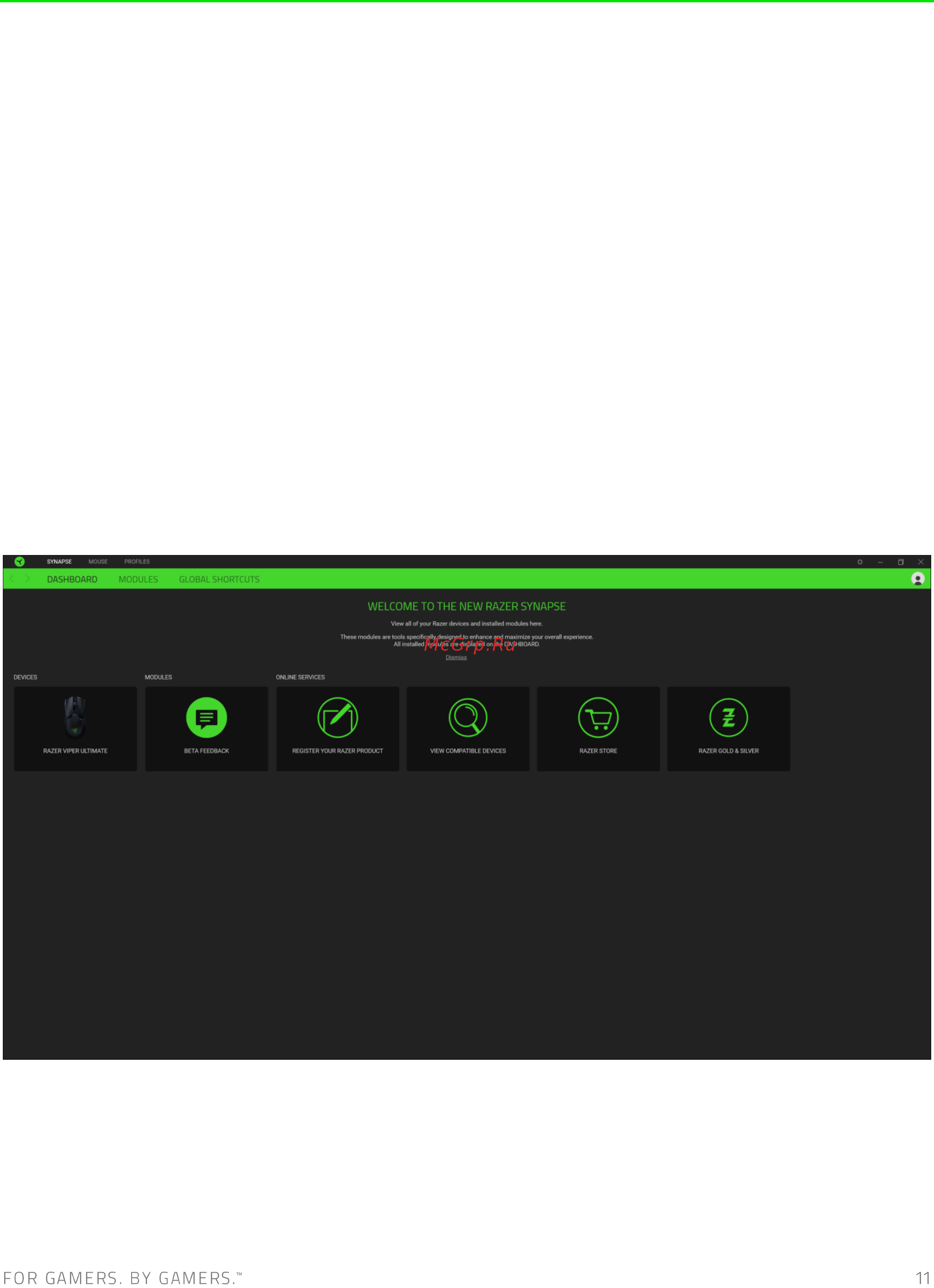 Razer Viper Ultimate (RZ01-03050200-R3G1) [12/33] Настройка мыши razer viper ultimate