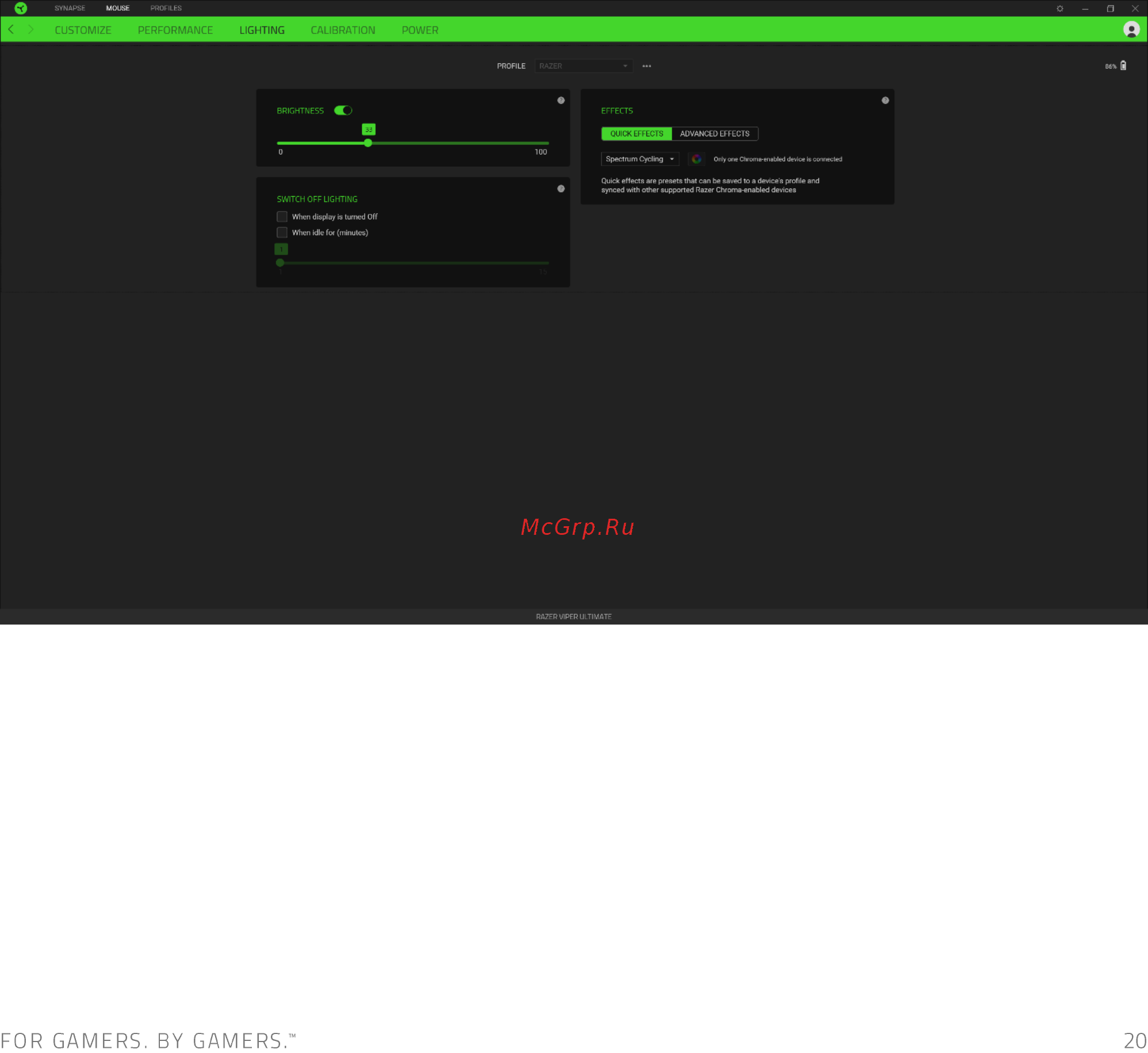 Razer Viper Ultimate (RZ01-03050200-R3G1) Инструкция по эксплуатации онлайн [21/33] 578155