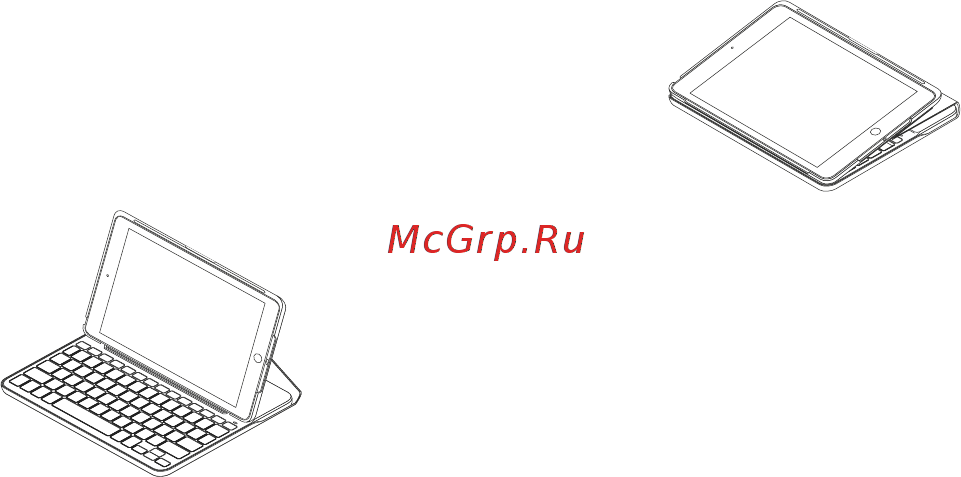 Logitech Slim Folio для iPad (7-го поколения) Gen (920-009652) [114/184] Использование клавиатуры чехла