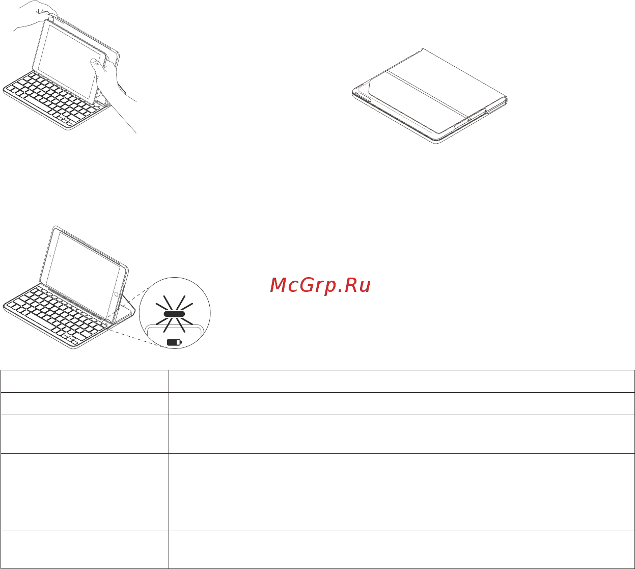 Logitech Slim Folio для iPad (7-го поколения) Gen (920-009652) [144/184] Wskaźniki stanu
