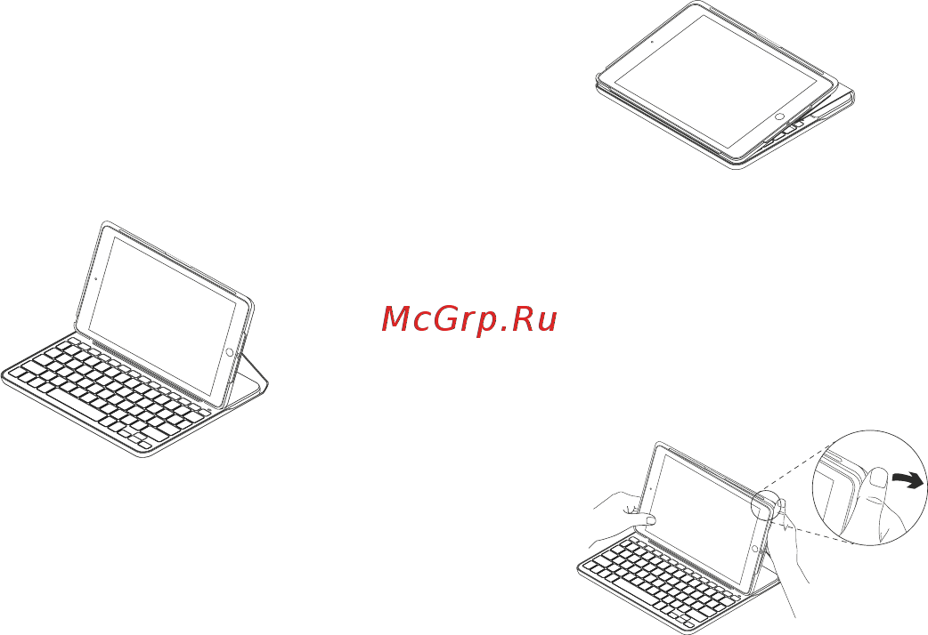 Logitech Slim Folio для iPad (7-го поколения) Gen (920-009652) [152/184] Používanie puzdra s klávesnicou