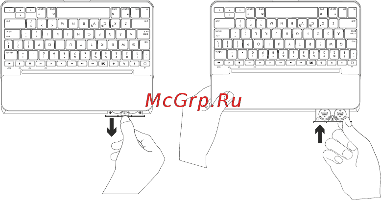 Logitech Slim Folio для iPad 7th Gen (920-009652) [155/184] Výmena batérií v klávesnici