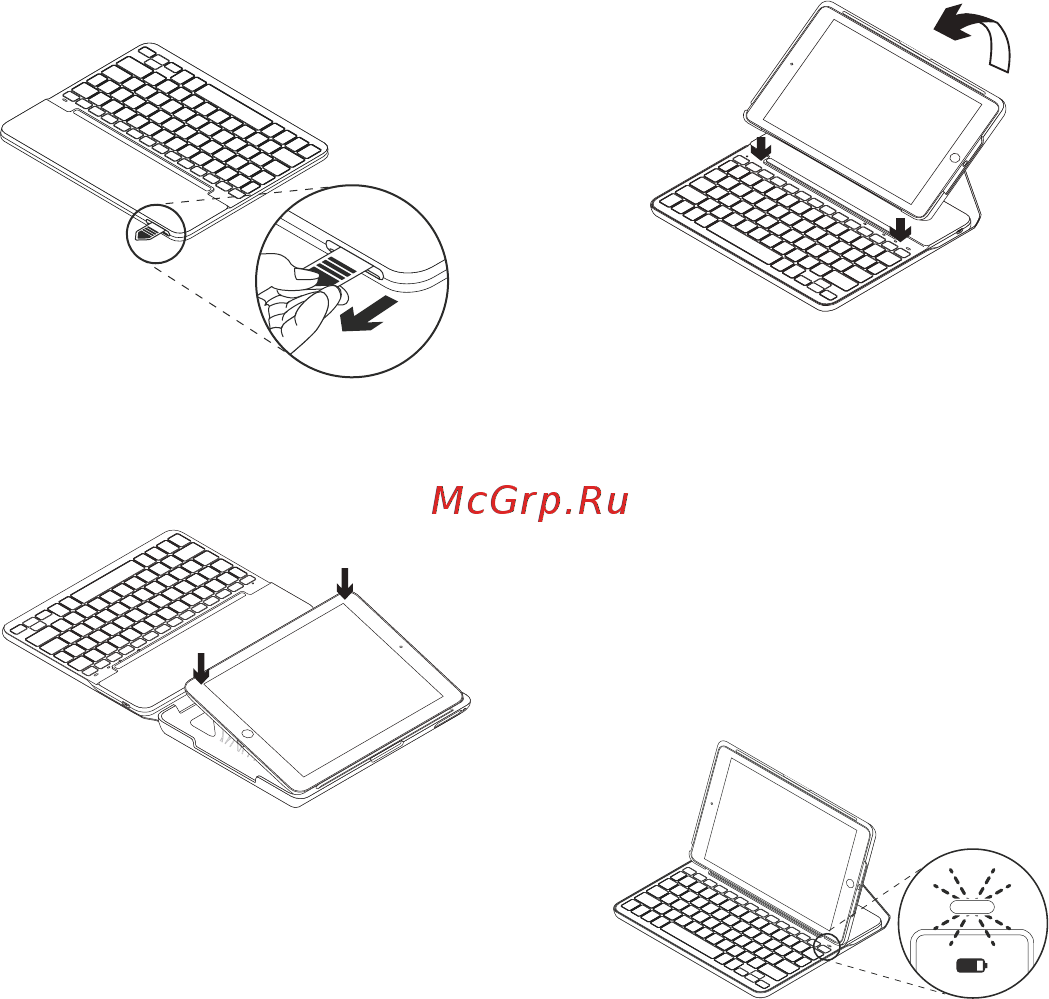 Logitech Slim Folio для iPad (7-го поколения) Gen (920-009652) [159/184] Klavyeli kılıfı kurma