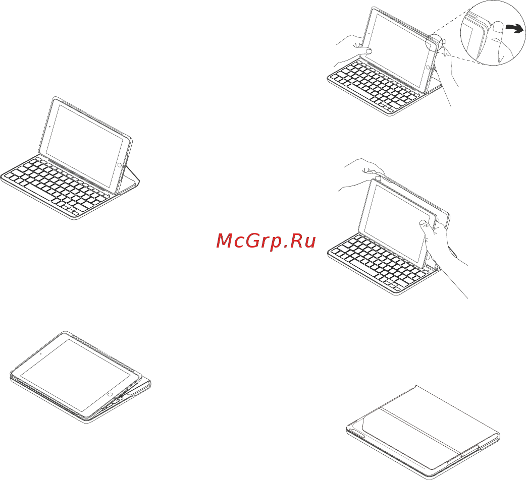 Logitech Slim Folio iPad 7th Gen (920-009652) Русская раскладка [68/0] Använda tangentbordsfodralet