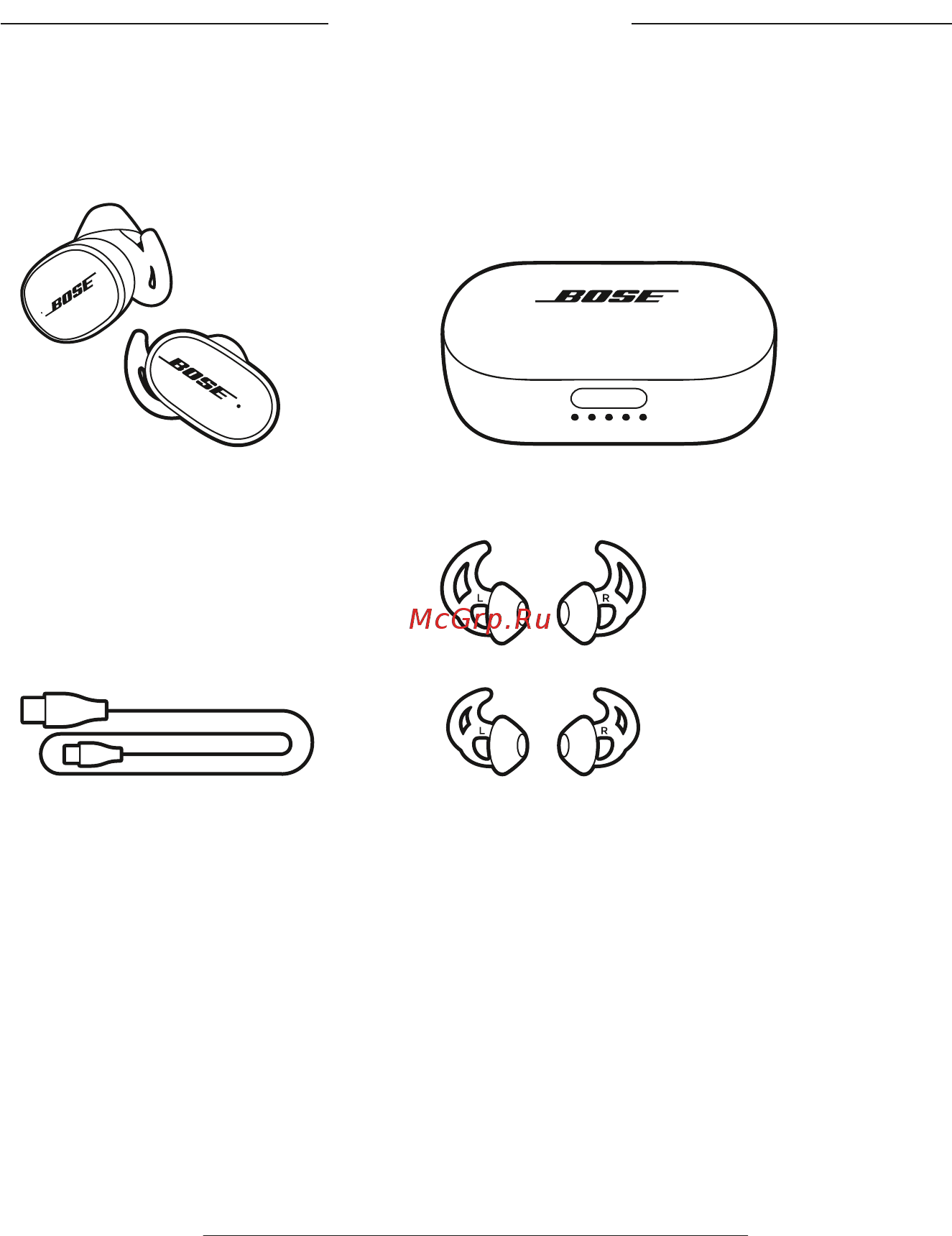 Bose QuietComfort Earbuds Black [14/50] Содержимое упаковки