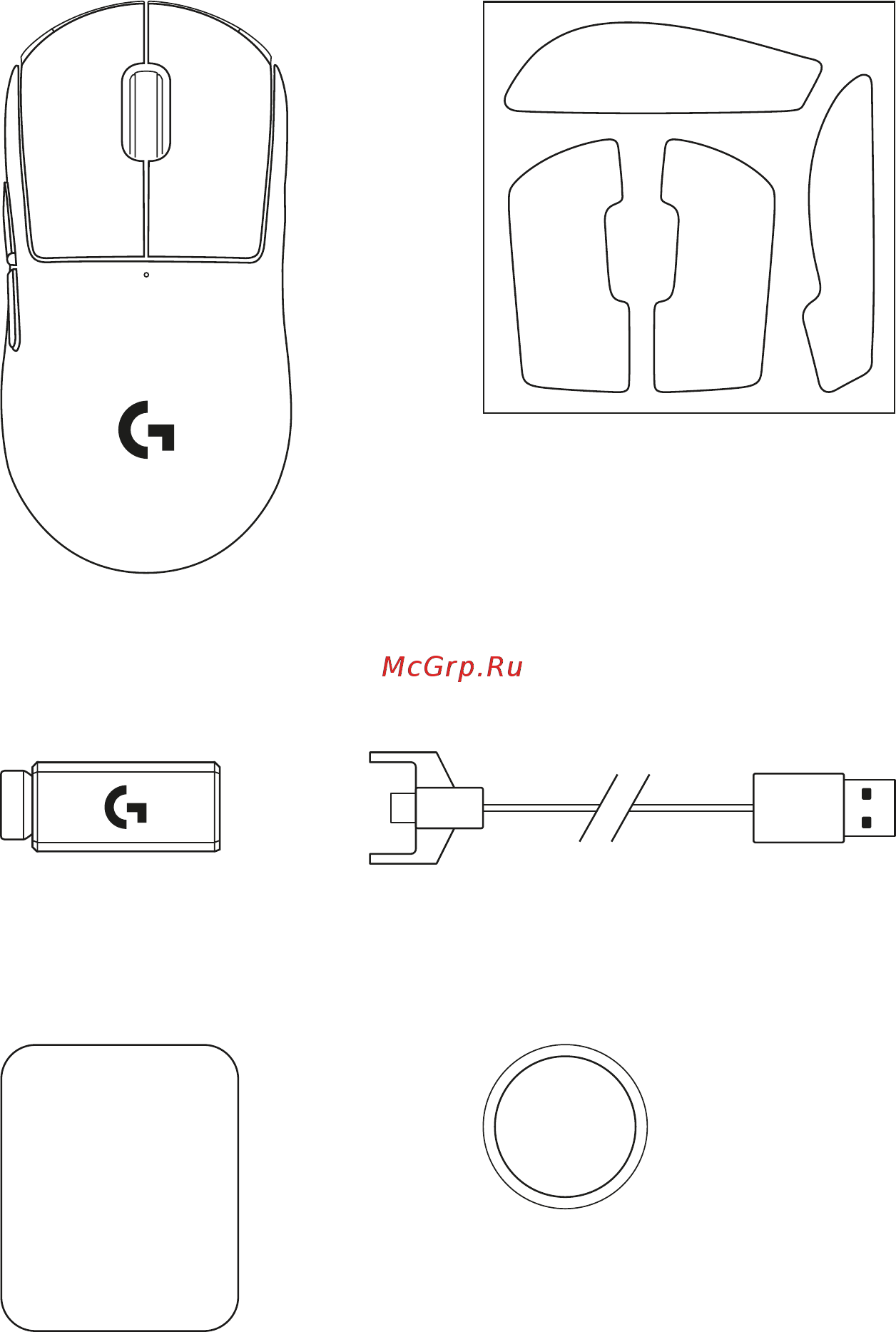 Logitech Pro X Superlight Black [3/213] Package contents