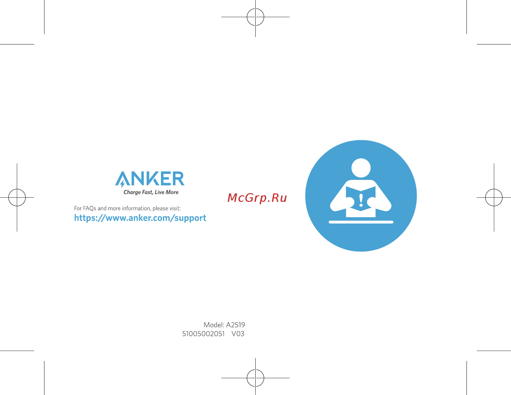 Anker PowerWave II Pad 15W EU Black/Gray Инструкция по эксплуатации онлайн