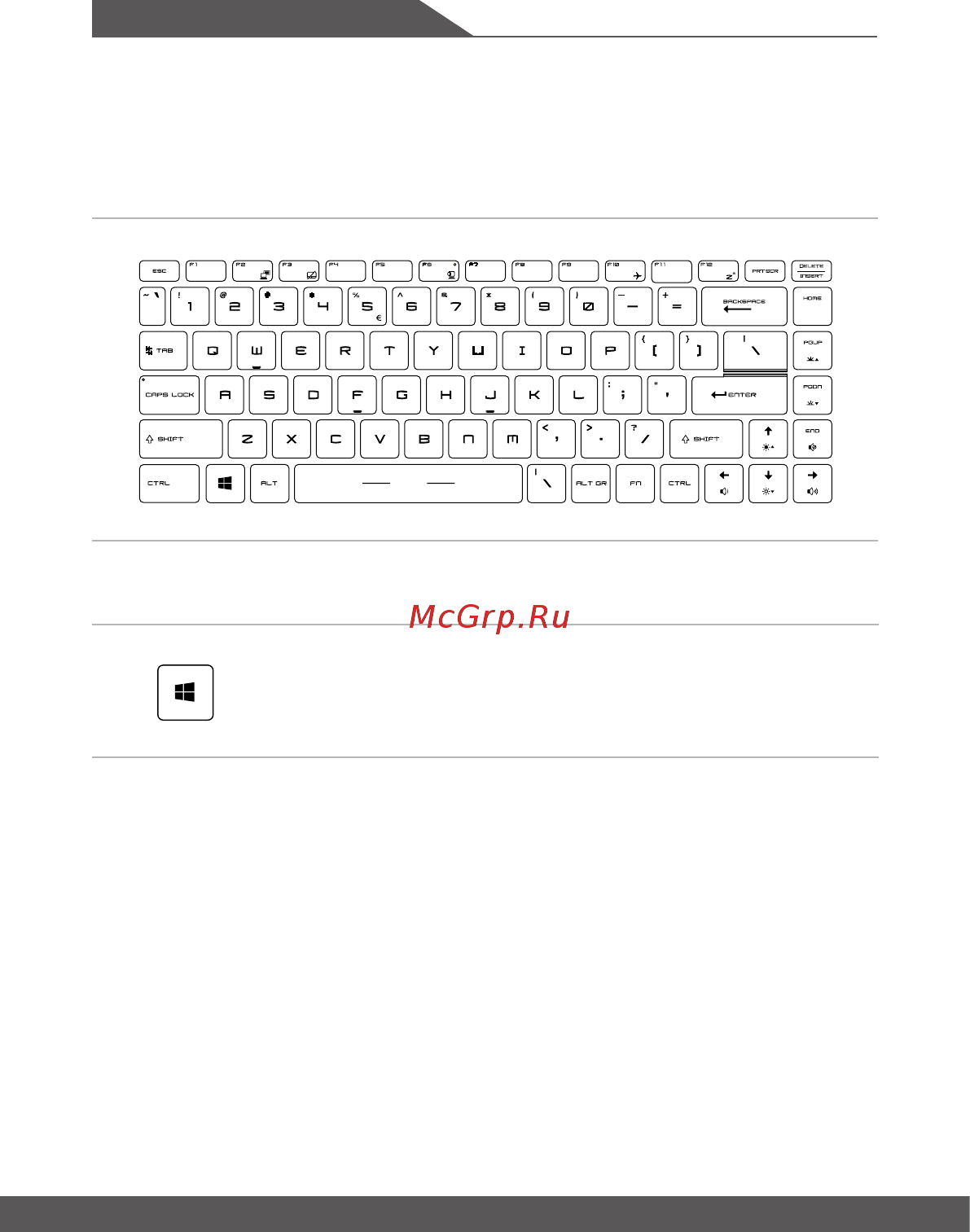 MSI WP65 9TH [22/64] Использование клавиатуры
