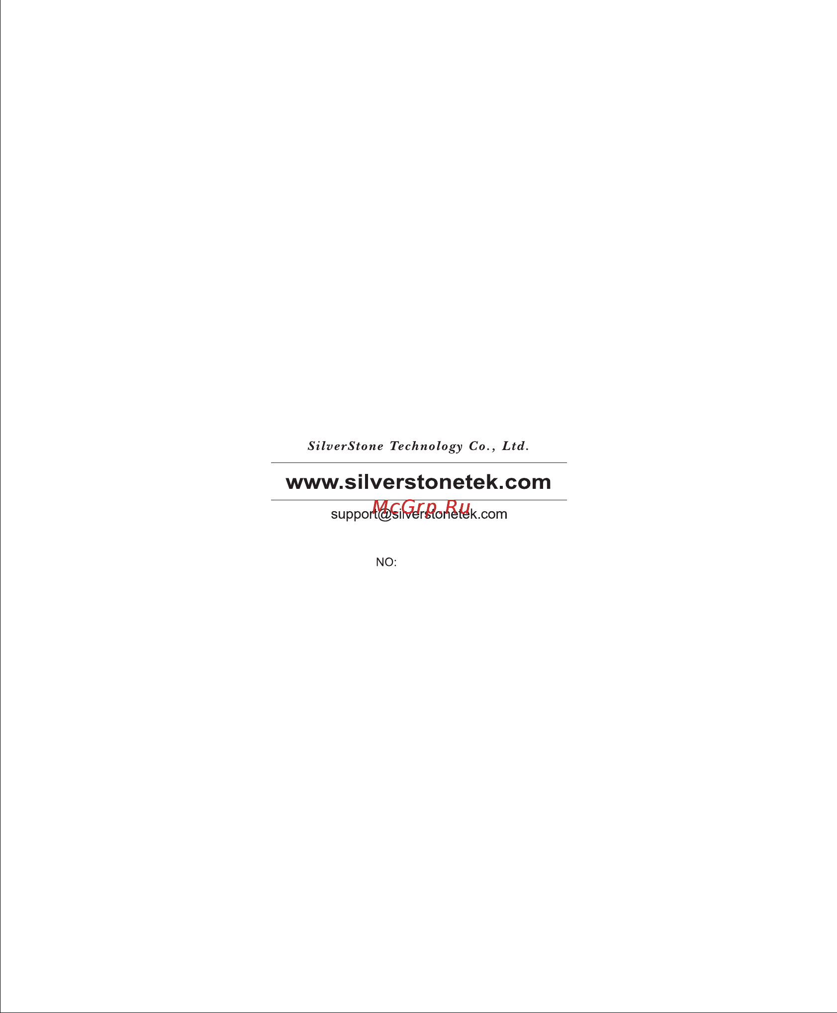 SilverStone SST-FS304B [24/24] Manual fs303 t090 _fs304 t085 _fs305 t091 v1 封底