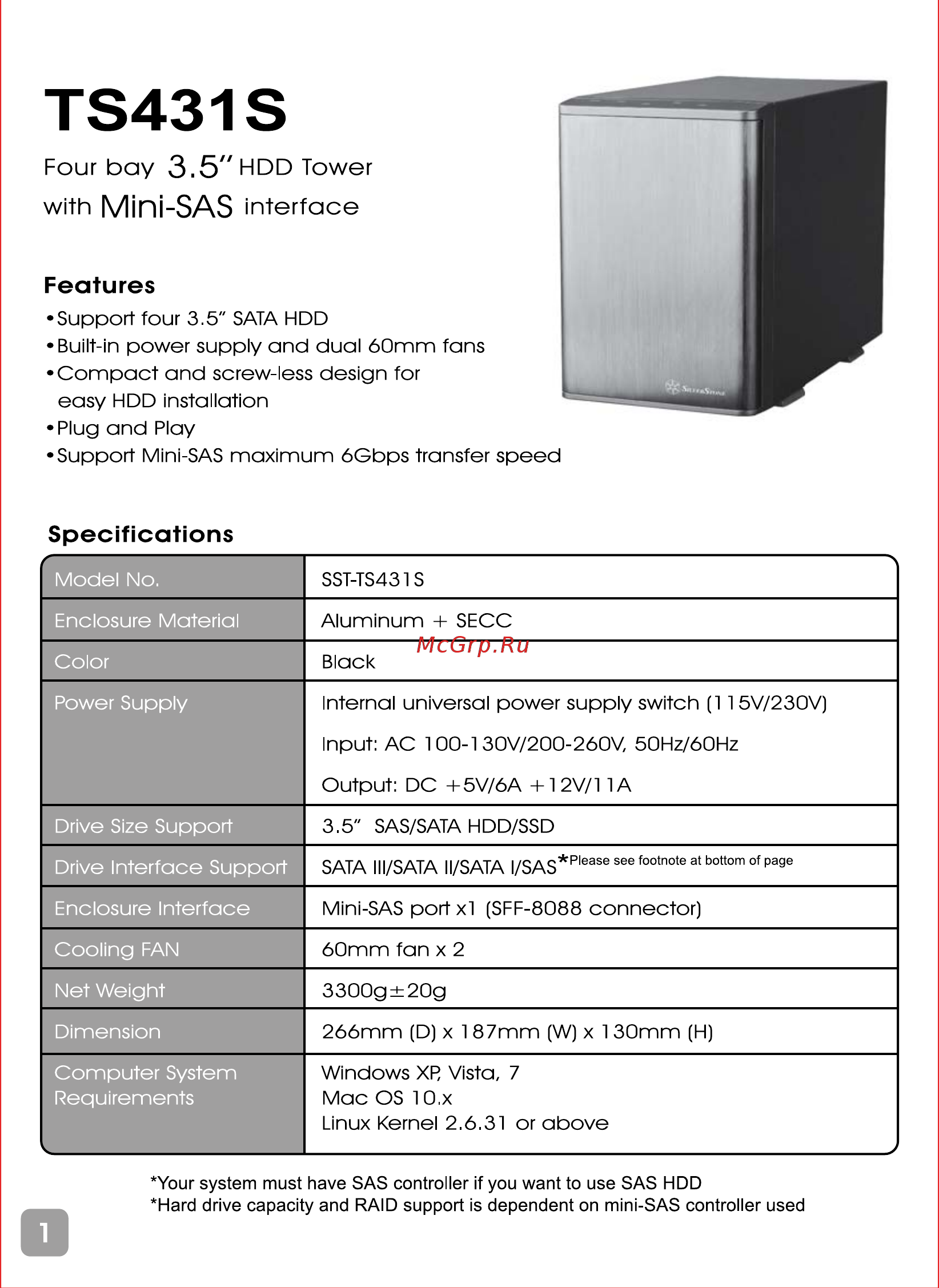 SilverStone SST-TS431S [2/8] Manual ts431s trt 38 p1 v1