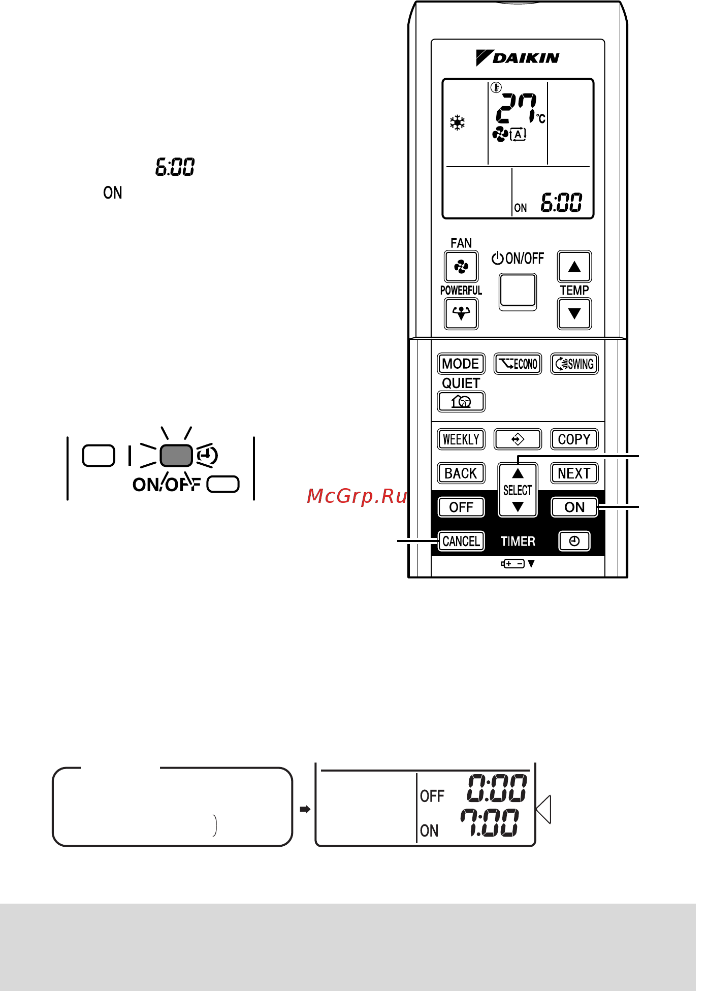 Daikin FVXM35FV1B [21/40] Работа таймера