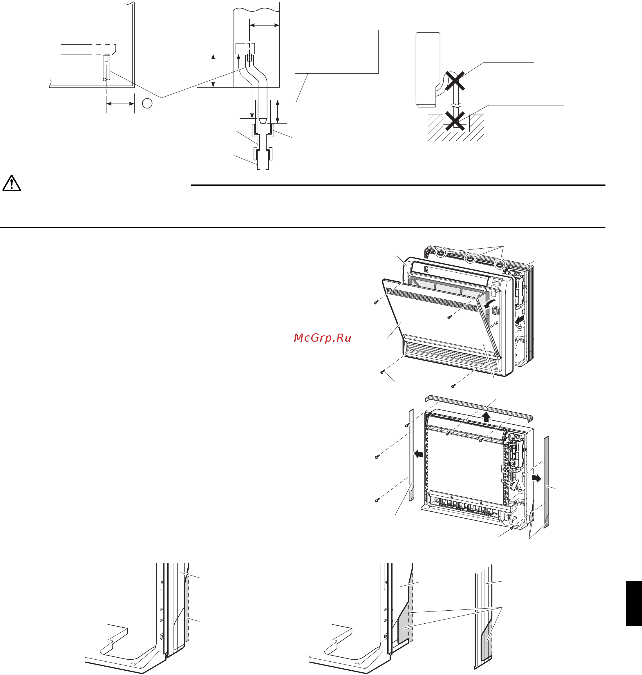 Daikin FVXM35FV1B9 [11/20] Монтаж комнатного блока 1